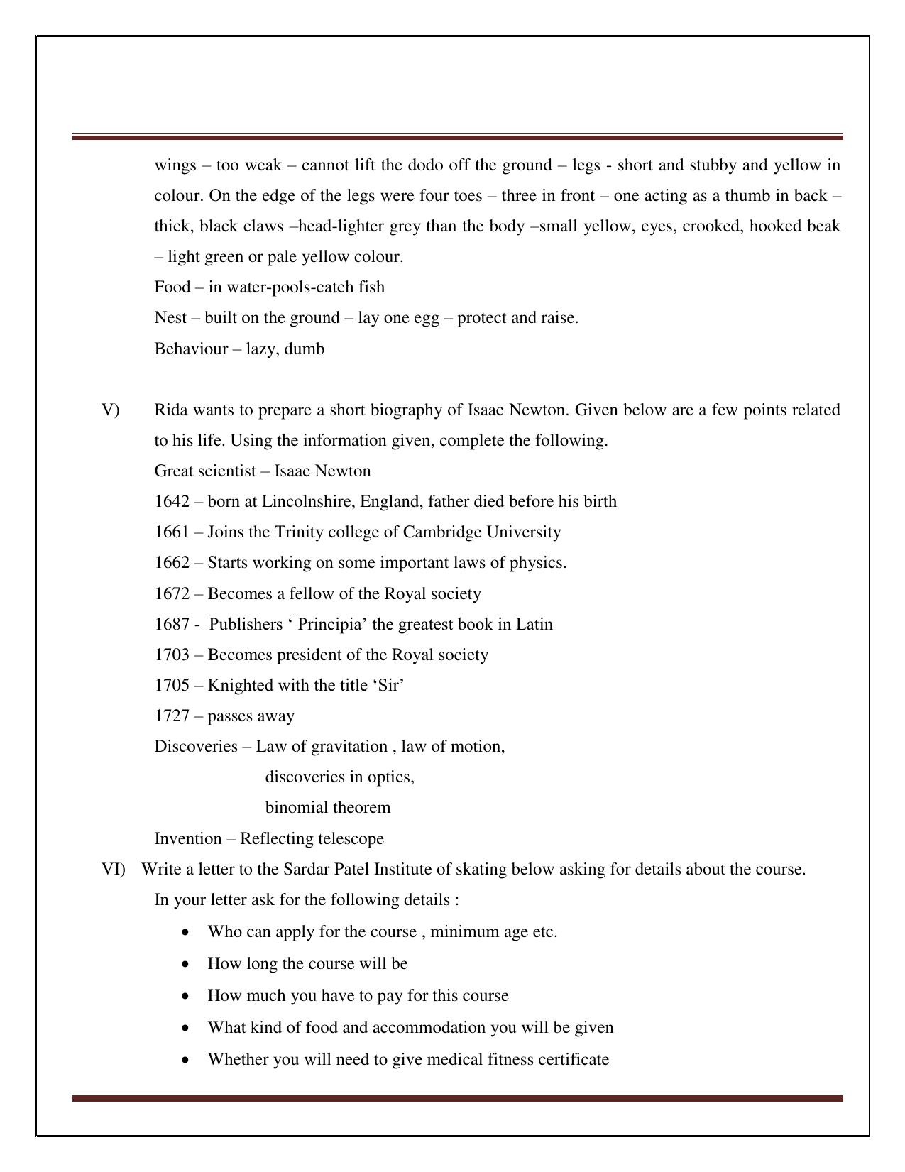 CBSE Worksheets for Class 6 English Practice Assignment 16 - Page 12