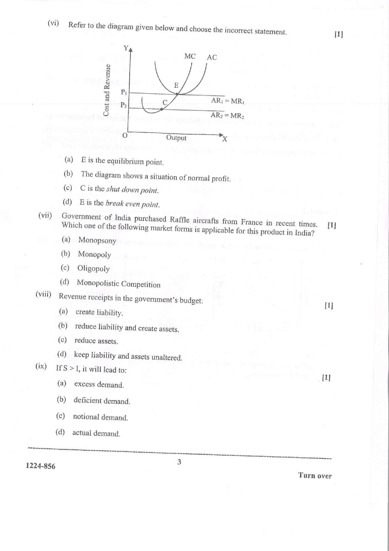 ISC Class 12 Economics 2024 Question Paper - Page 3
