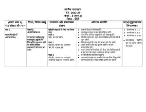 Edudel Class 8 (L-2) Hindi-A Syllabus