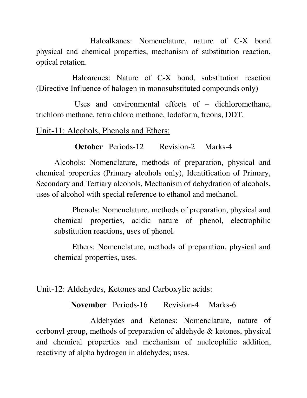 Haryana Board Class 12 Chemistry Syllabus 2023 - Page 4