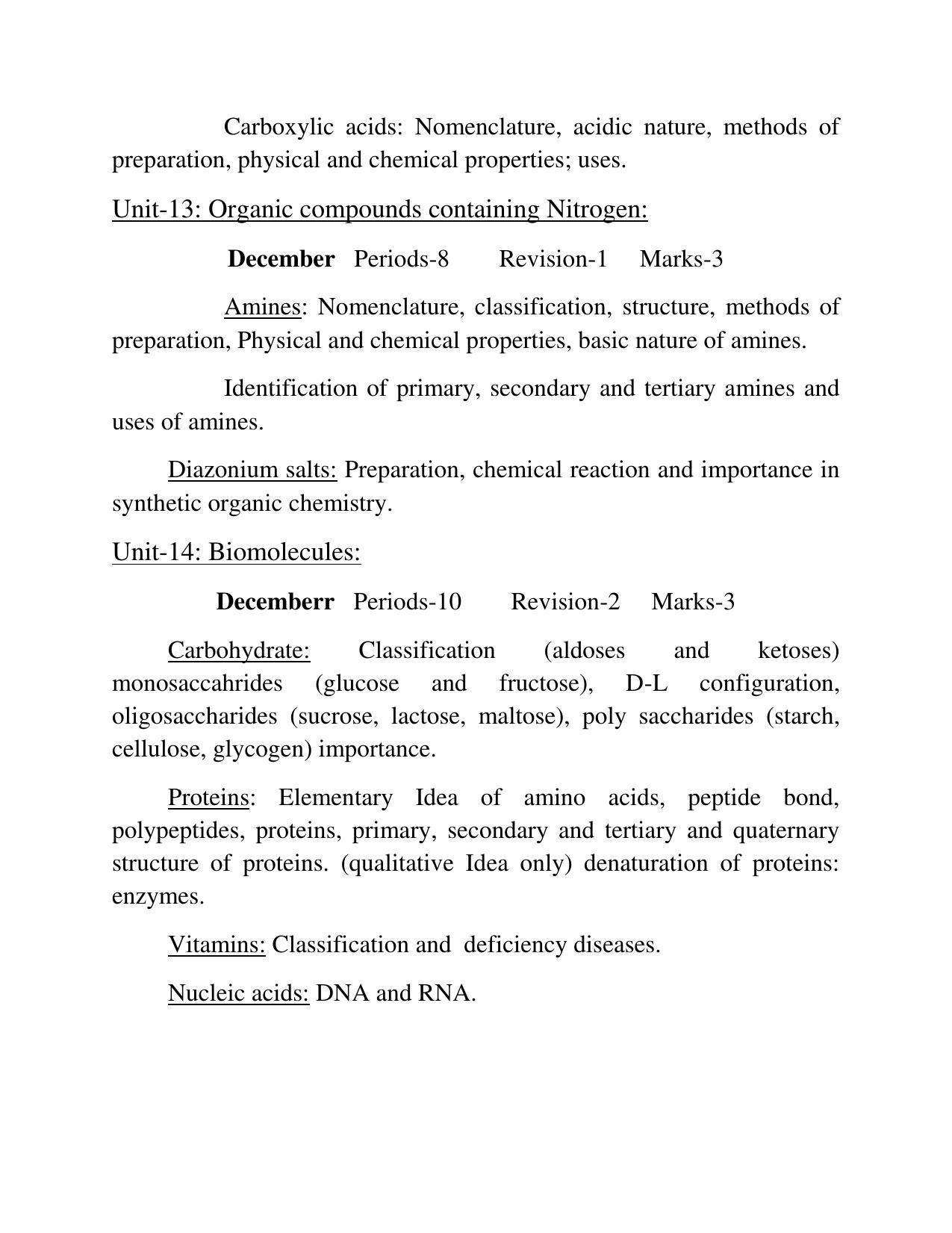 Haryana Board Class 12 Chemistry Syllabus 2023 - Page 5