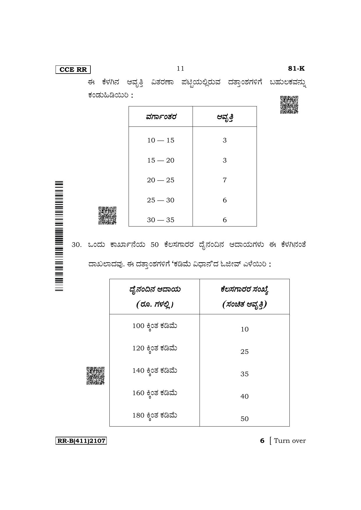 Karnataka SSLC Mathematics (Kannada Medium) Supplementary Exam Question Paper 2023 (B Version) - Page 11