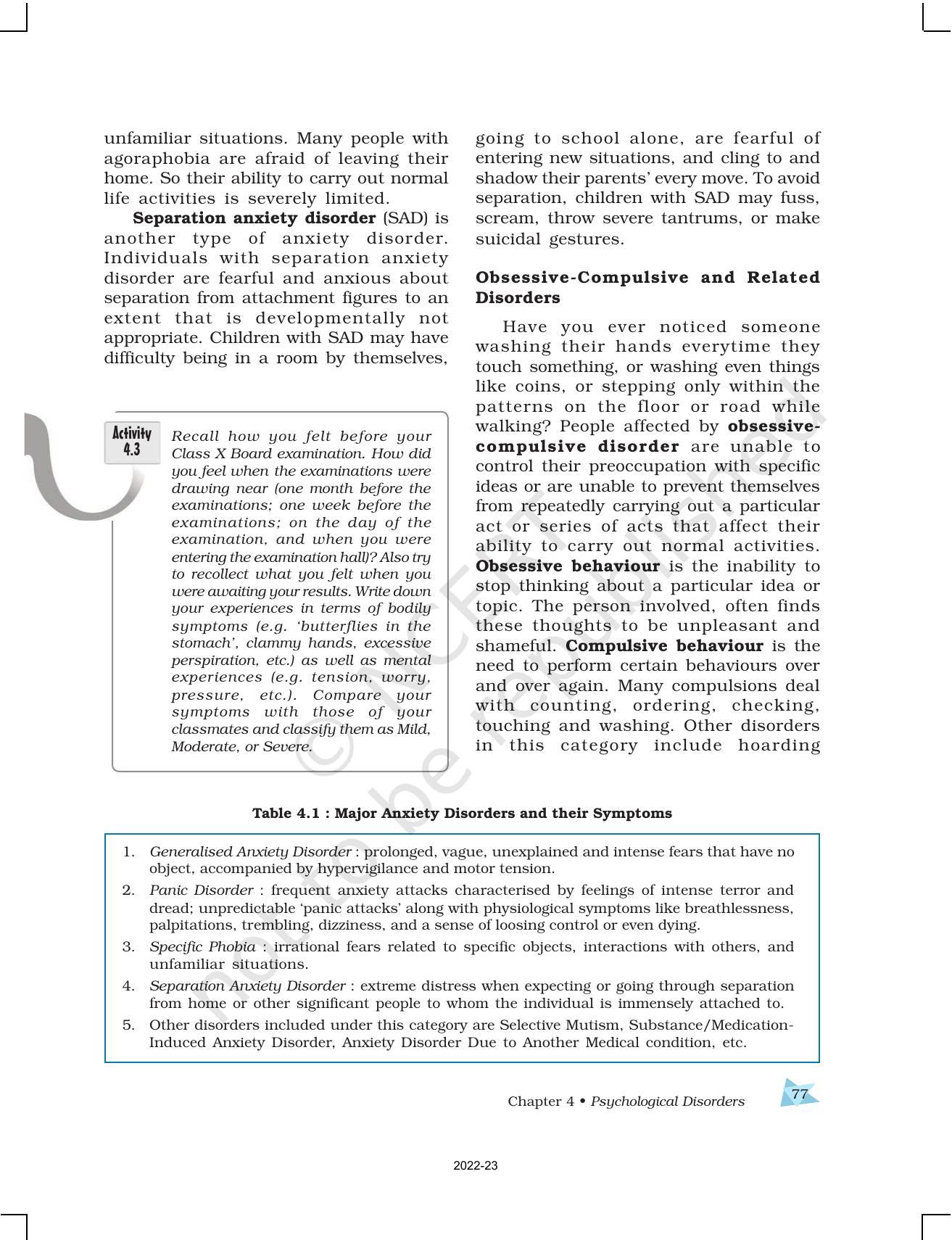 NCERT Book for Class 12 Psychology Chapter 4 Psychological Disorders - Page 9