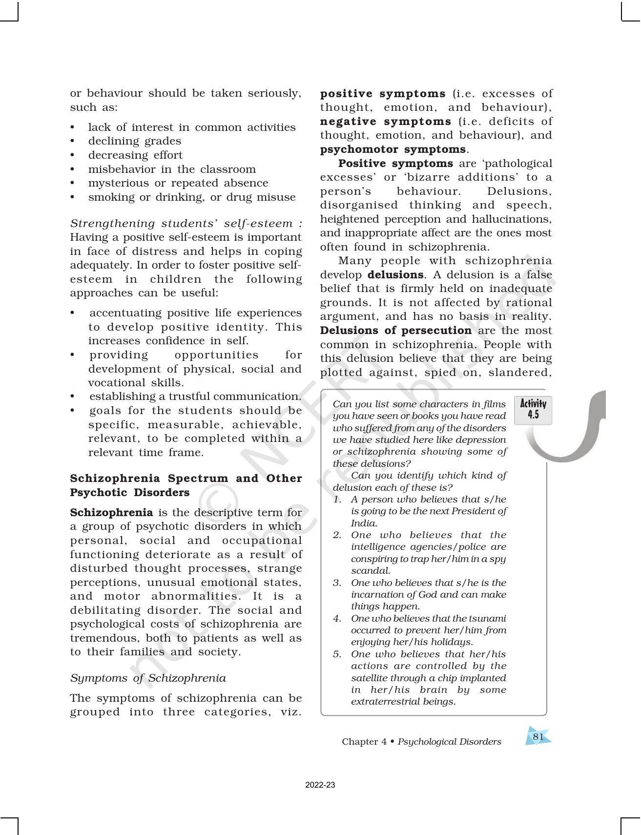 NCERT Book for Class 12 Psychology Chapter 4 Psychological Disorders - Page 13