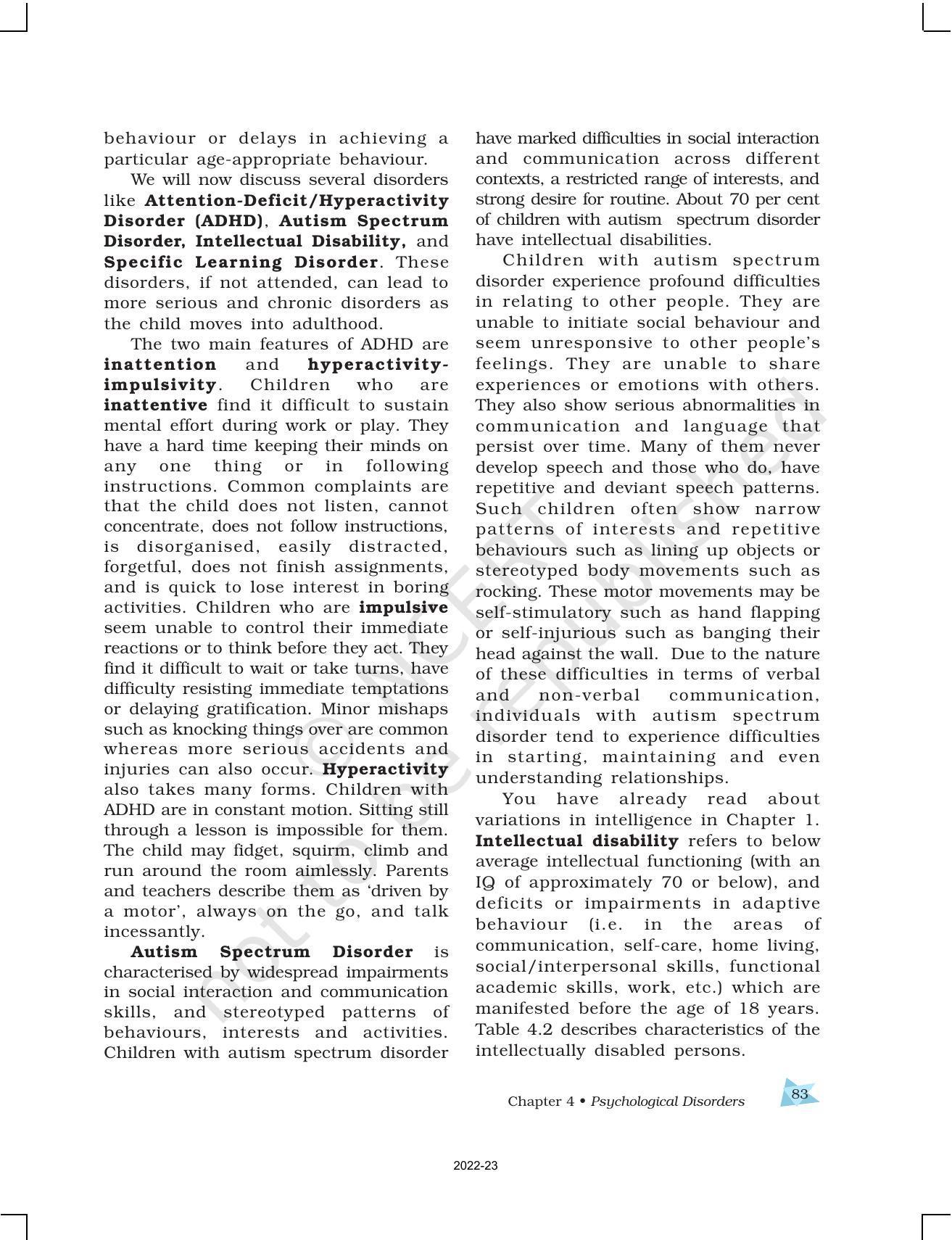 NCERT Book for Class 12 Psychology Chapter 4 Psychological Disorders - Page 15