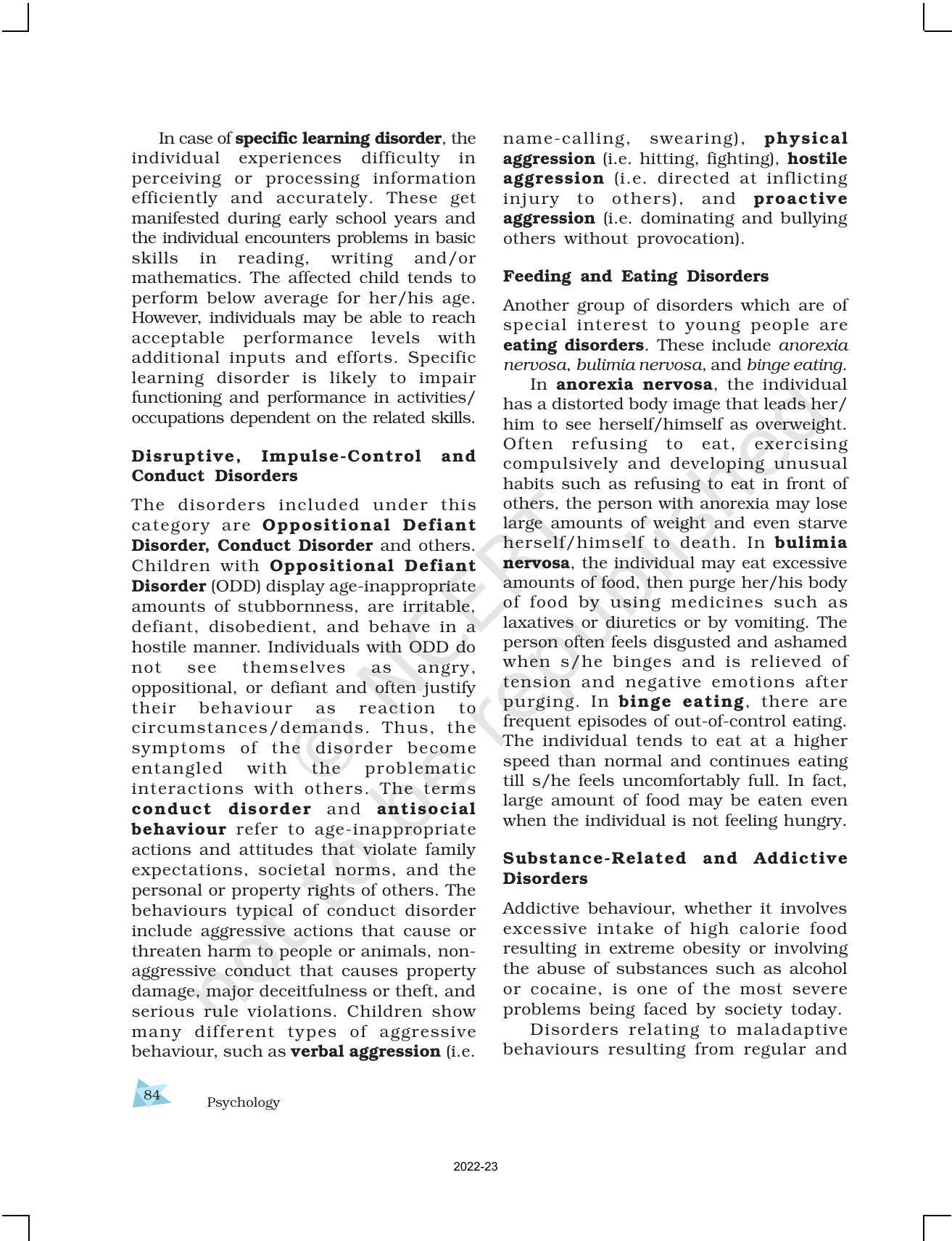 NCERT Book for Class 12 Psychology Chapter 4 Psychological Disorders - Page 16