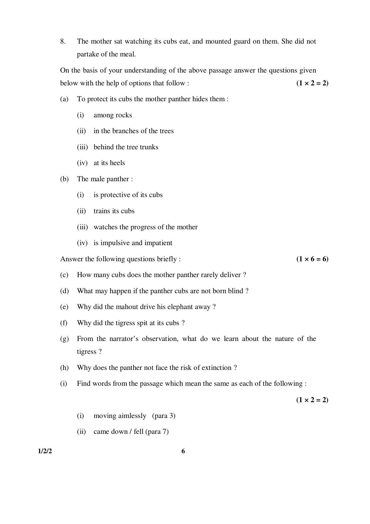 CBSE Class 12 1-2-2 ENGLISH CORE 2016 Question Paper - Page 6