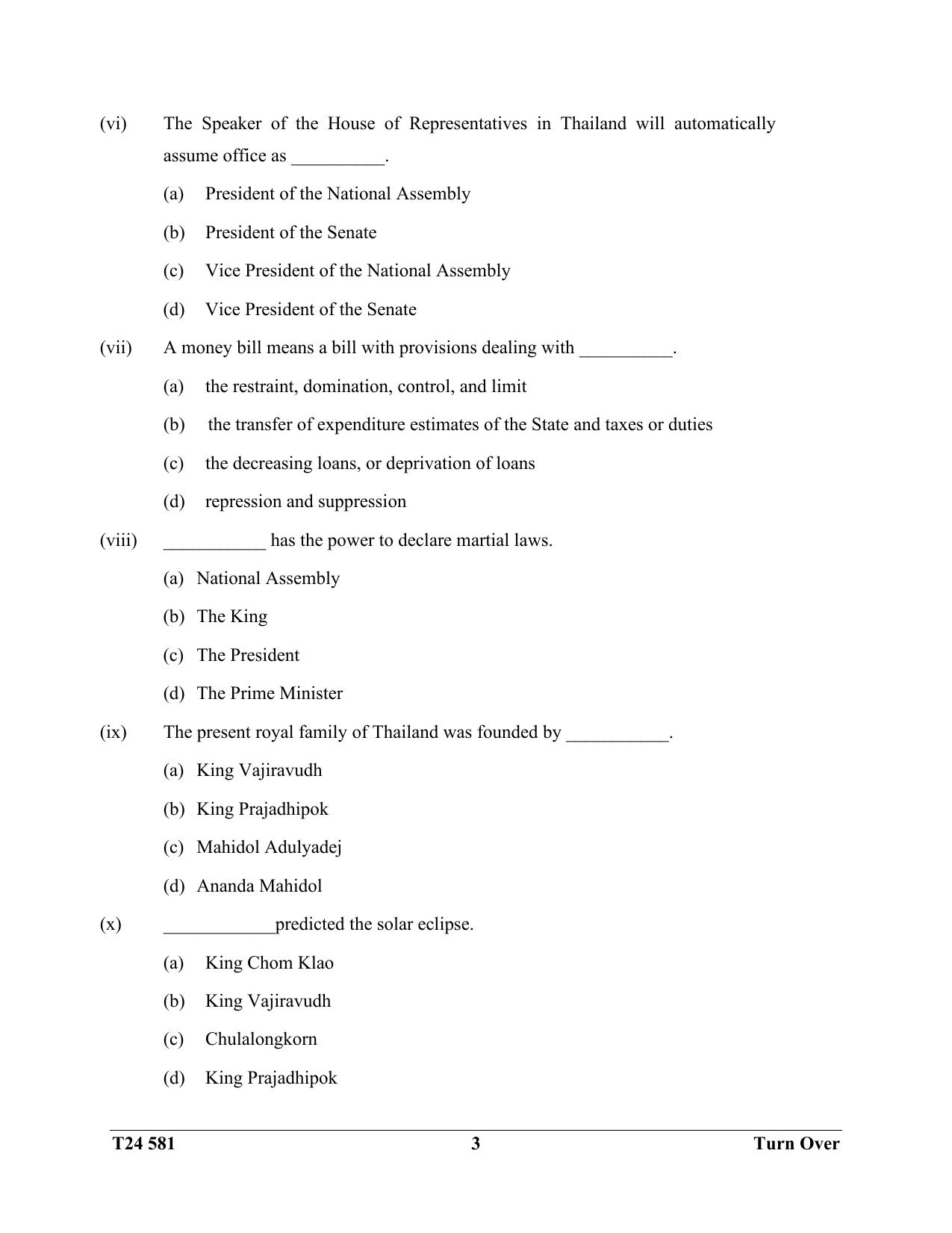 ICSE Class 10 History & Civics (Thailand) 2024 Question Paper - Page 3