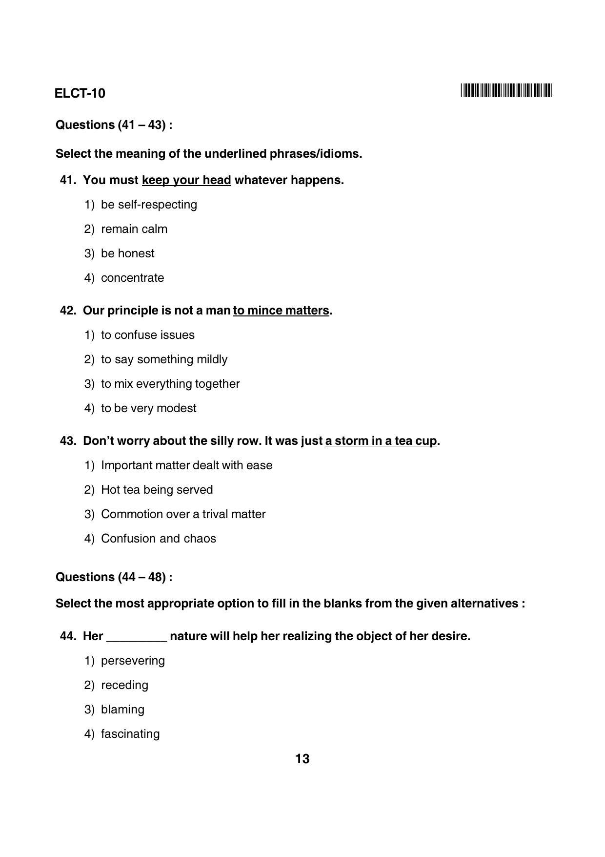 Karnataka NTSE 2016 LCT Question Paper - Page 13