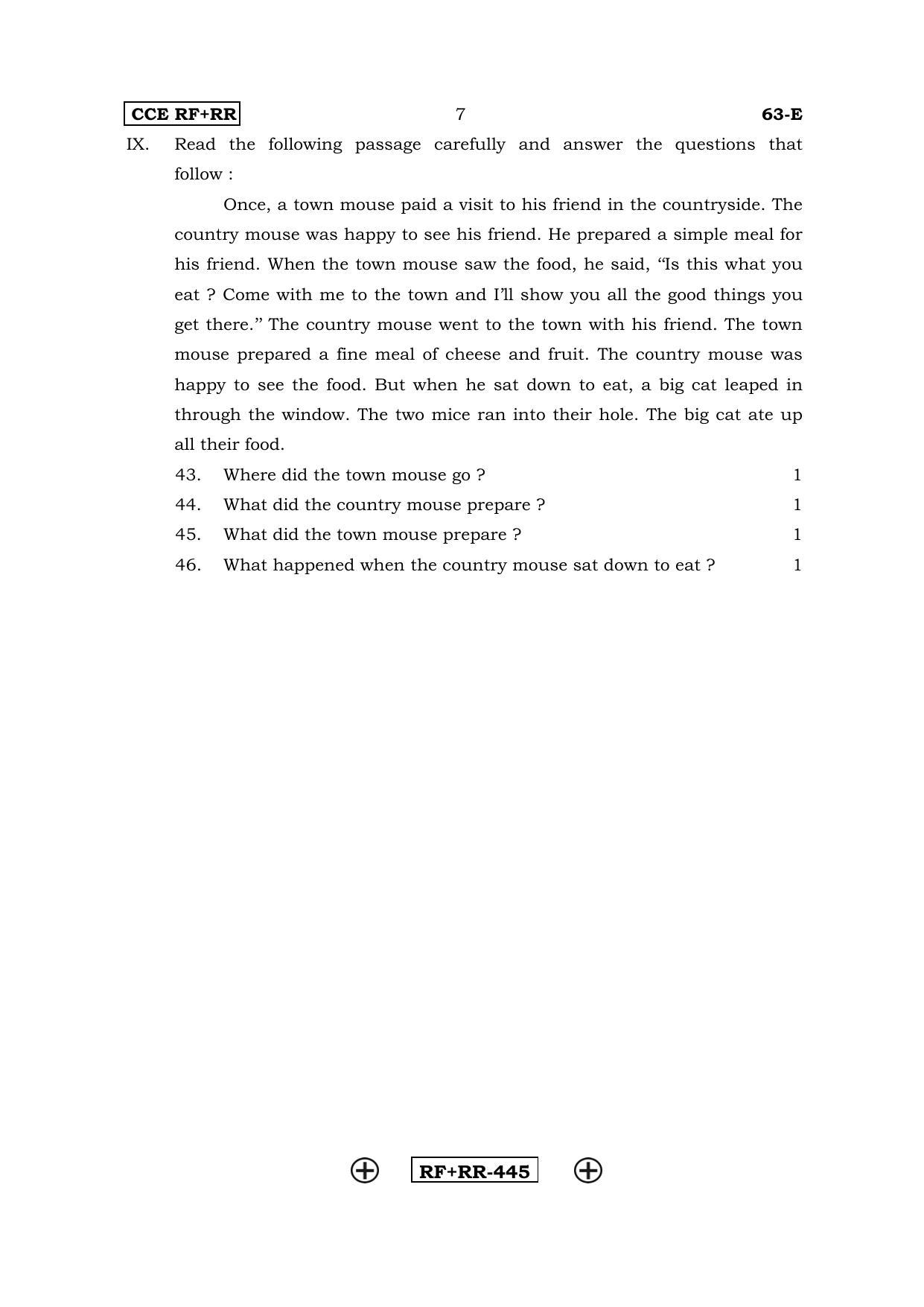 Karnataka SSLC English - Third Language - ENGLISH (63-E CCE RF_RR_33) April 2016 Question Paper - Page 7