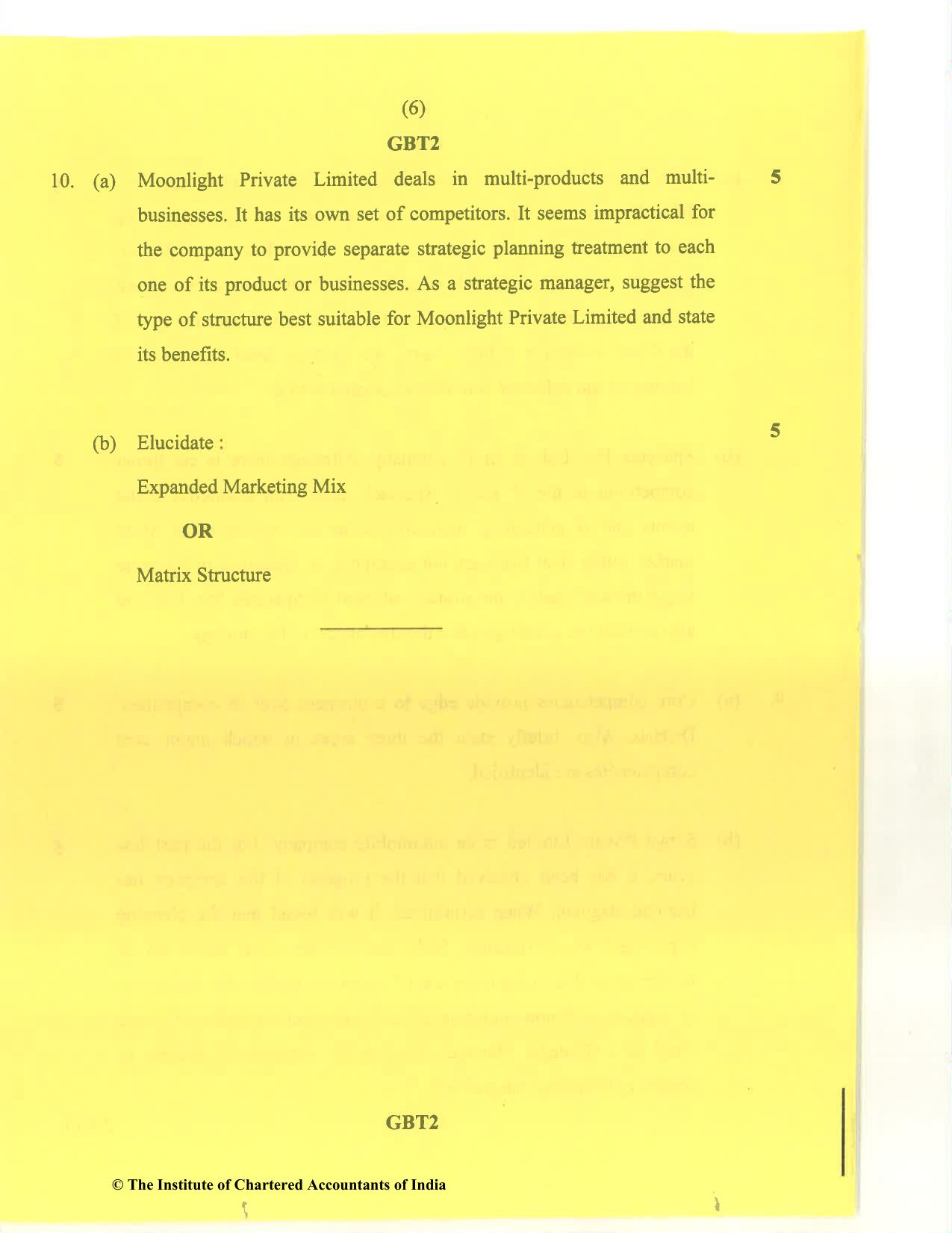 CA Inter Jan 2021 Question Paper - Paper 7 – Enterprise Information Systems & Strategic Management - Page 6