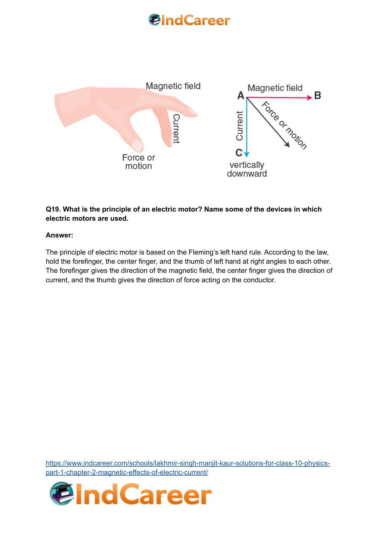 Lakhmir Singh Manjit Kaur Solutions for Class 10 Physics (Part 1) Chapter 2- Magnetic Effects Of Electric Current - Page 28