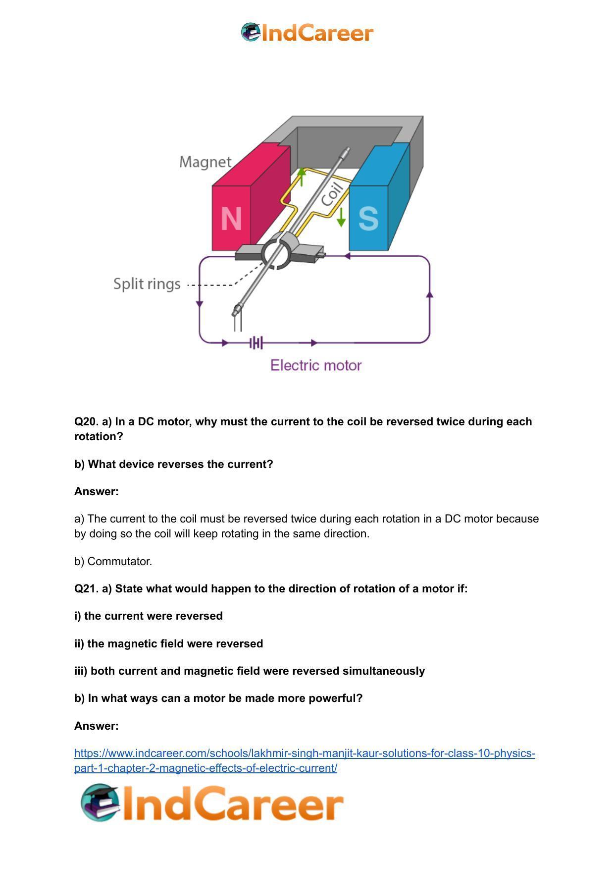 Lakhmir Singh Manjit Kaur Solutions for Class 10 Physics (Part 1) Chapter 2- Magnetic Effects Of Electric Current - Page 29