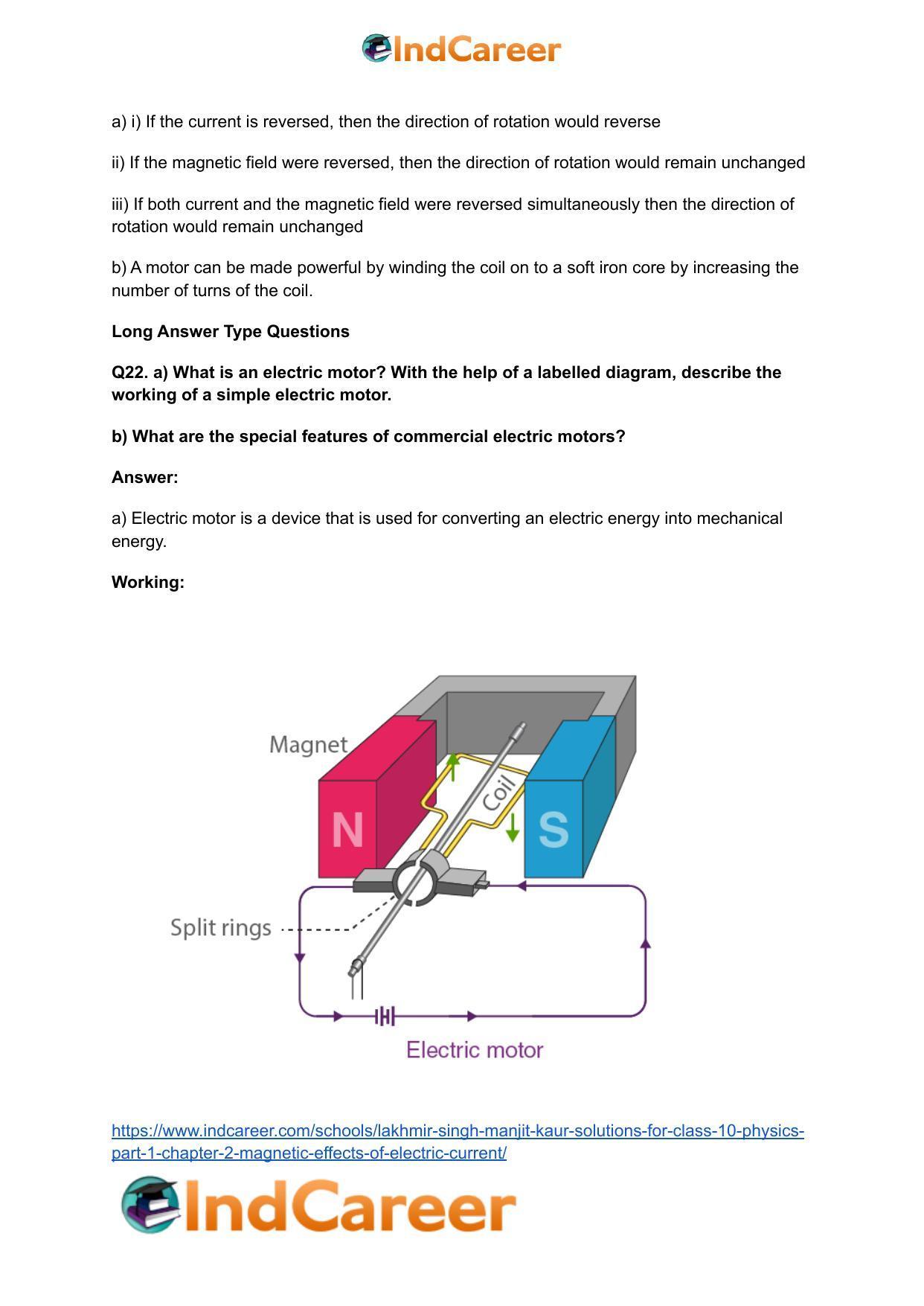 Lakhmir Singh Manjit Kaur Solutions for Class 10 Physics (Part 1) Chapter 2- Magnetic Effects Of Electric Current - Page 30