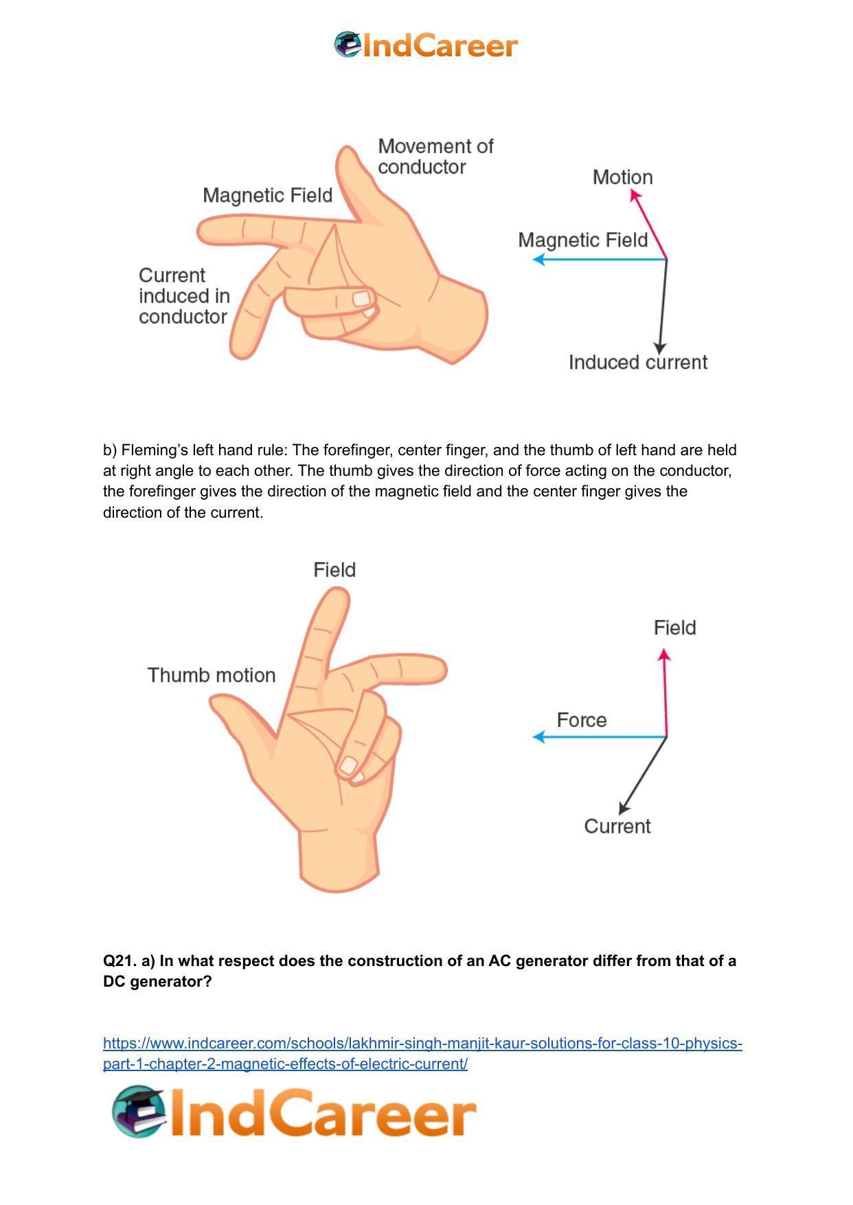 Lakhmir Singh Manjit Kaur Solutions for Class 10 Physics (Part 1) Chapter 2- Magnetic Effects Of Electric Current - Page 40
