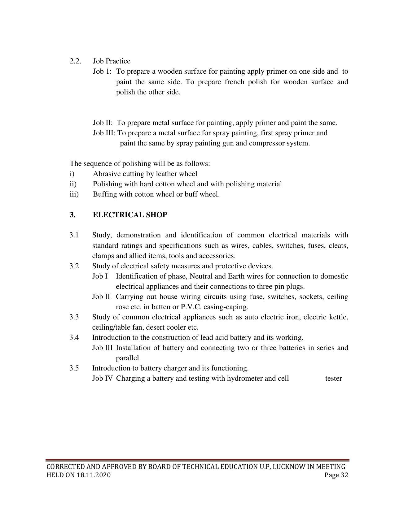 SYLLABUS FOR FIRST SEMESTER SESSION (2020-2021) - SIX SEMESTER DIPLOMA COURSE IN INTERIOR DECORATION AND DESIGN - Page 32