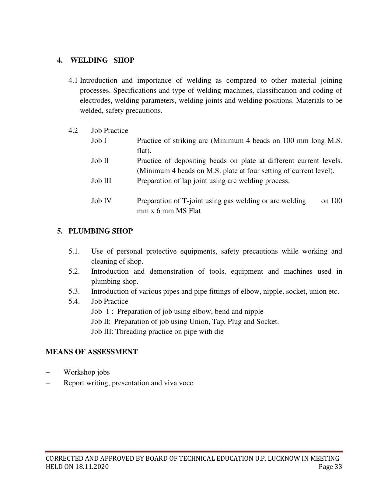 SYLLABUS FOR FIRST SEMESTER SESSION (2020-2021) - SIX SEMESTER DIPLOMA COURSE IN INTERIOR DECORATION AND DESIGN - Page 33