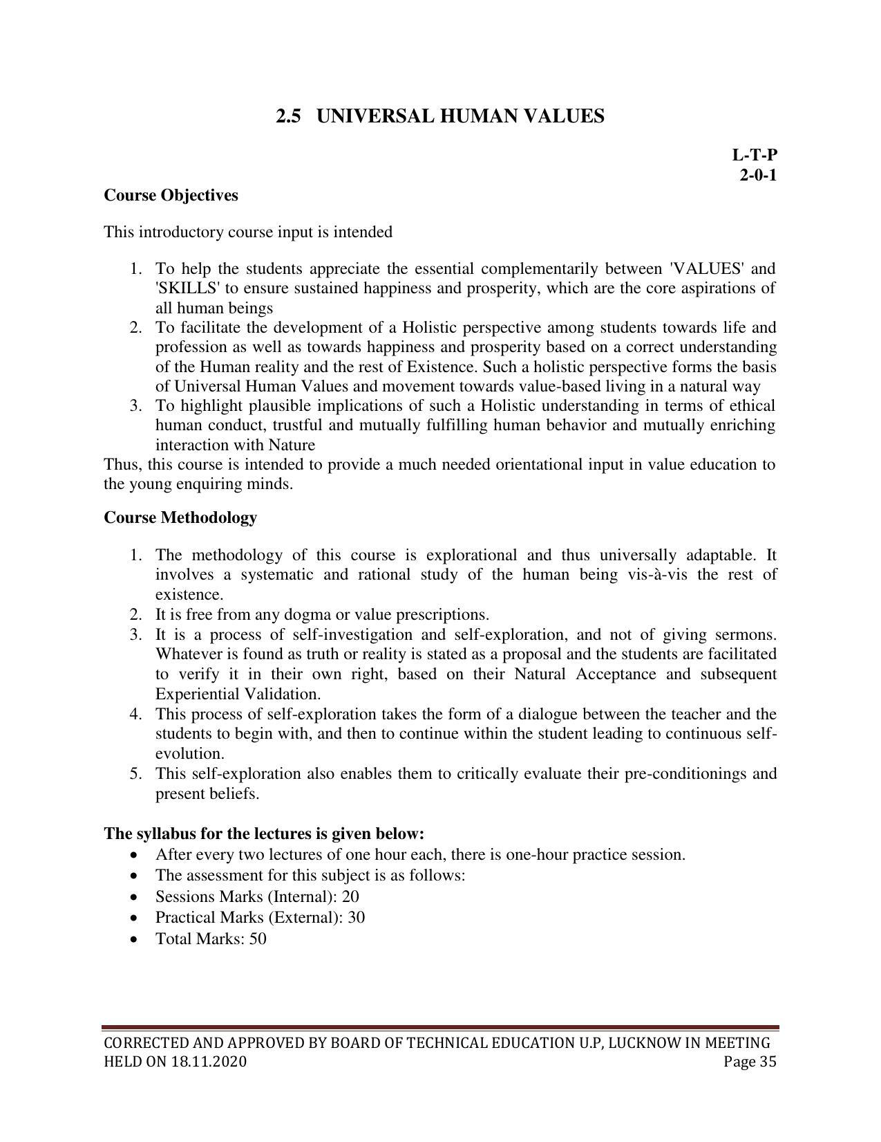 SYLLABUS FOR FIRST SEMESTER SESSION (2020-2021) - SIX SEMESTER DIPLOMA COURSE IN INTERIOR DECORATION AND DESIGN - Page 35