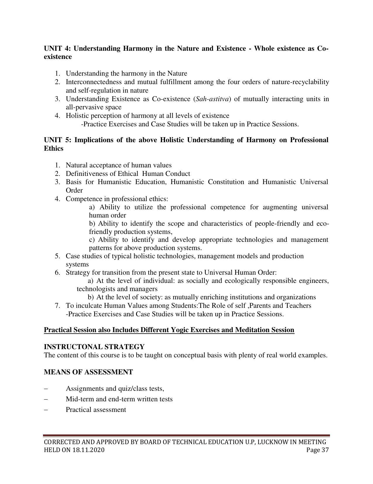SYLLABUS FOR FIRST SEMESTER SESSION (2020-2021) - SIX SEMESTER DIPLOMA COURSE IN INTERIOR DECORATION AND DESIGN - Page 37