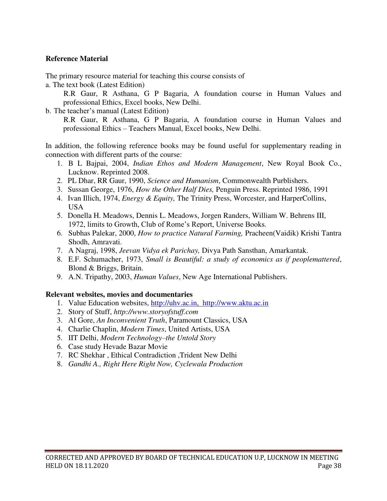 SYLLABUS FOR FIRST SEMESTER SESSION (2020-2021) - SIX SEMESTER DIPLOMA COURSE IN INTERIOR DECORATION AND DESIGN - Page 38