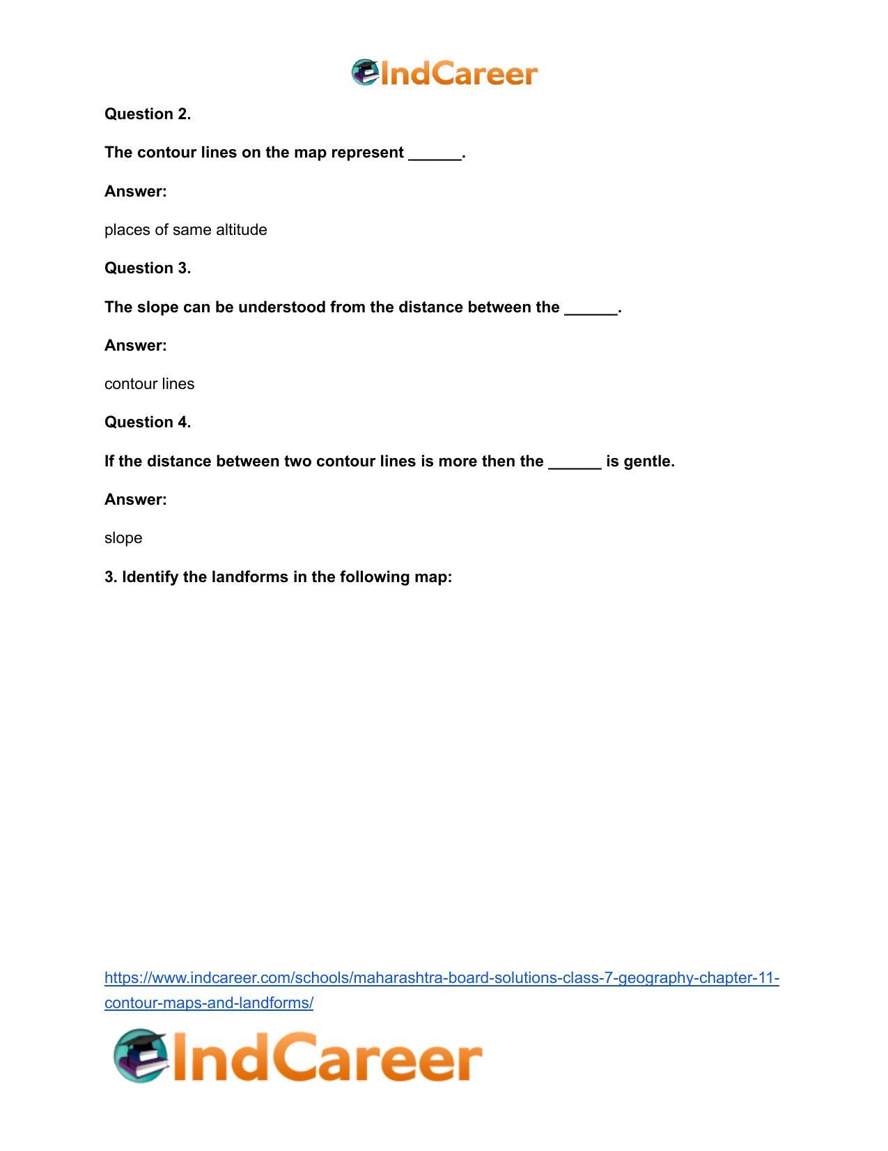 Maharashtra Board Solutions Class 7-Geography: Chapter 11- Contour Maps and Landforms - Page 4