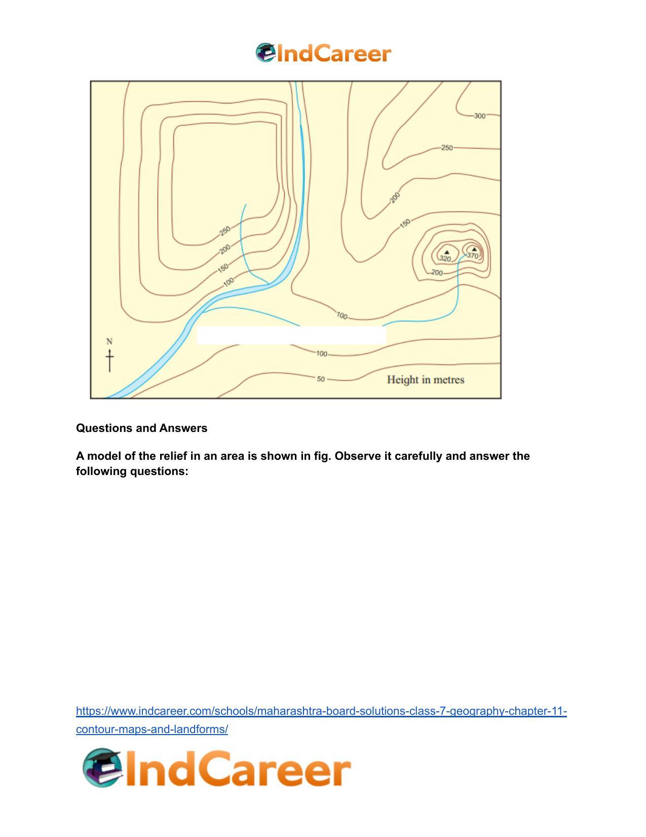 Maharashtra Board Solutions Class 7Geography Chapter 11 Contour Maps