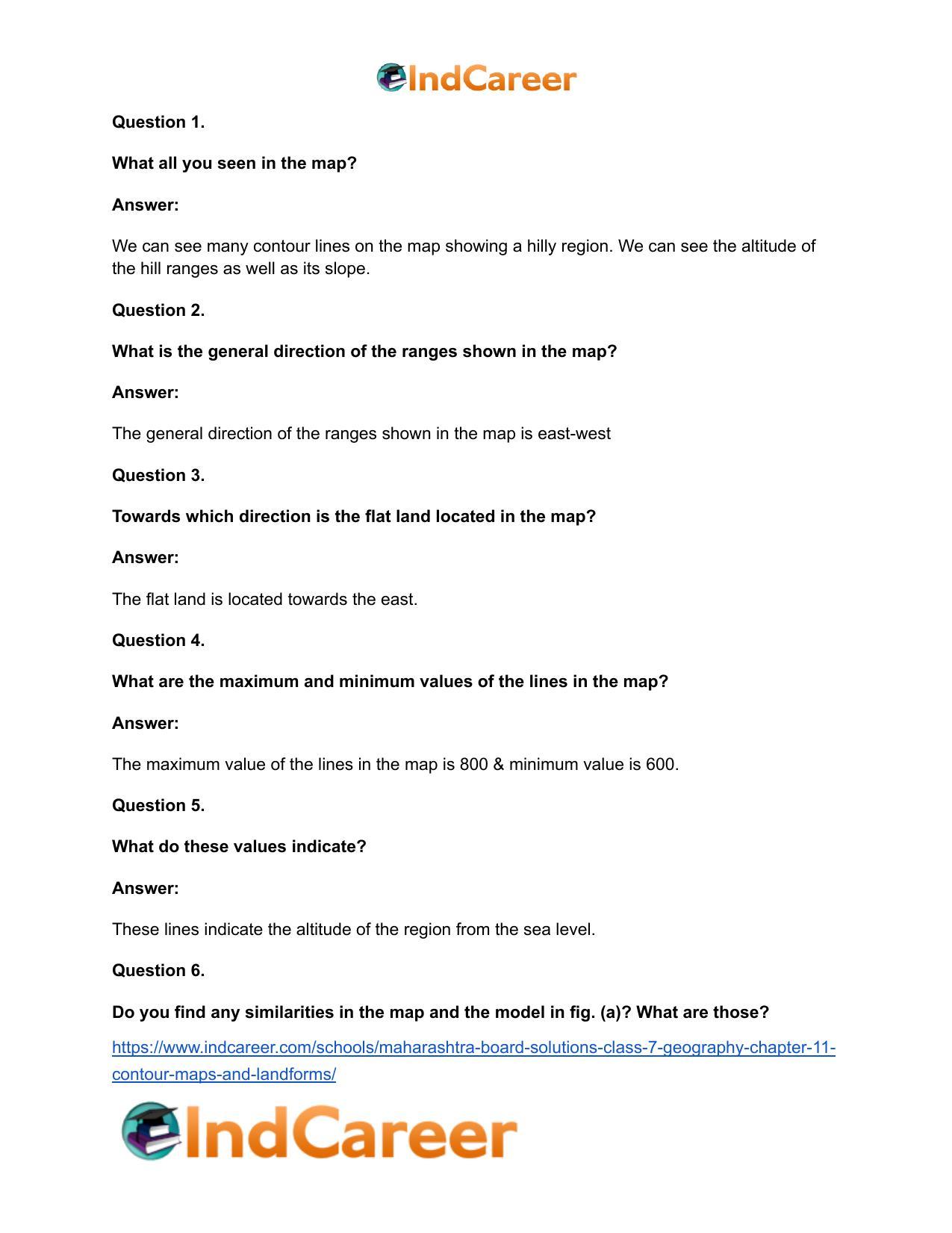 Maharashtra Board Solutions Class 7-Geography: Chapter 11- Contour Maps and Landforms - Page 8
