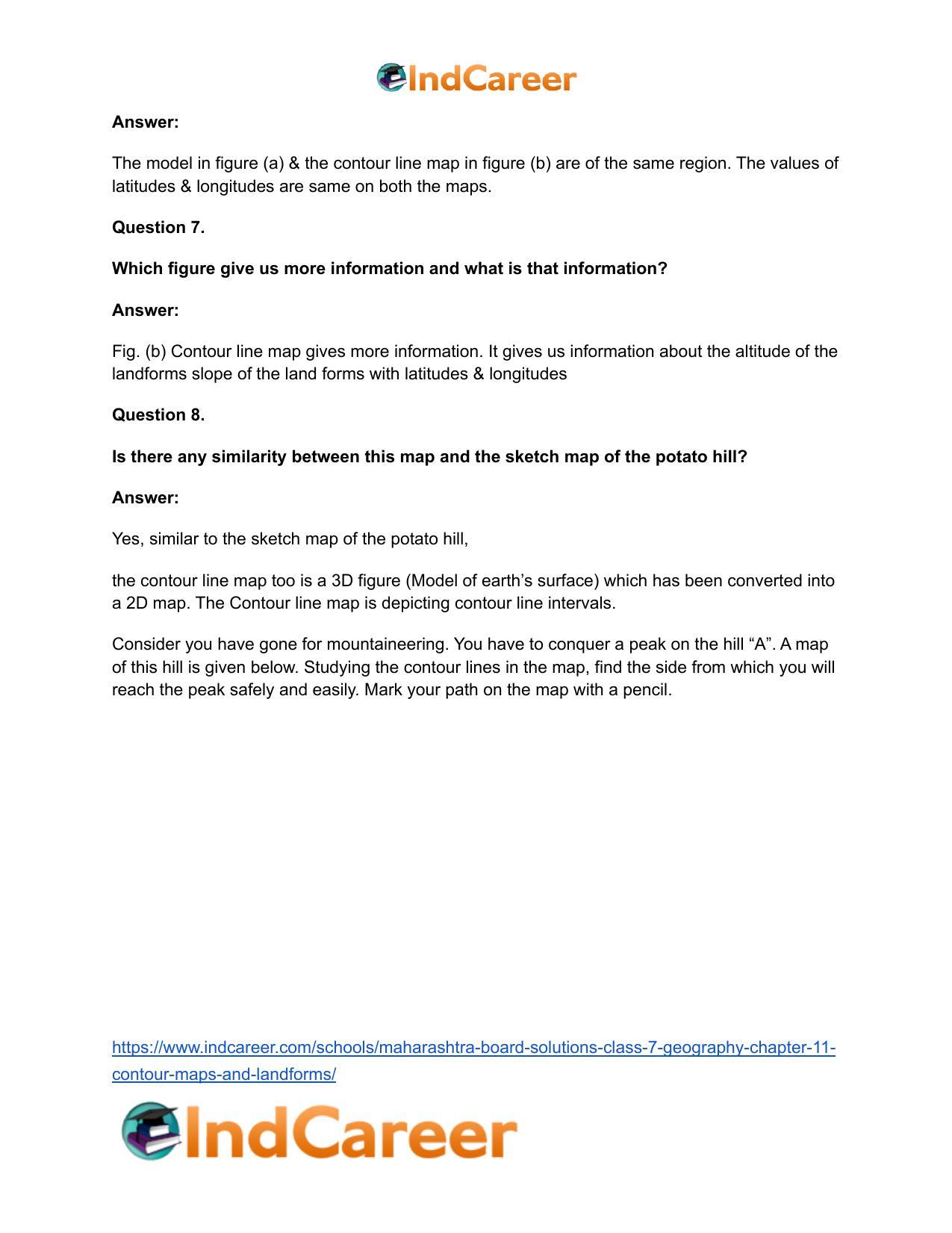 Maharashtra Board Solutions Class 7-Geography: Chapter 11- Contour Maps and Landforms - Page 9