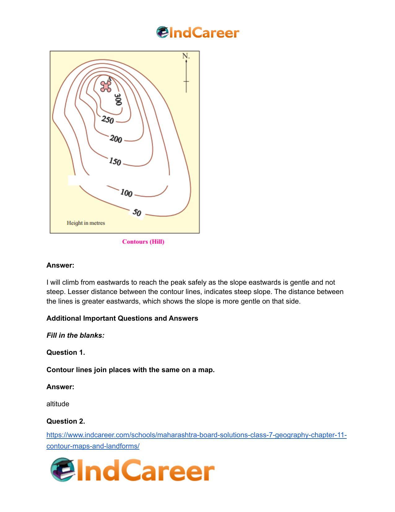 Maharashtra Board Solutions Class 7-Geography: Chapter 11- Contour Maps and Landforms - Page 10