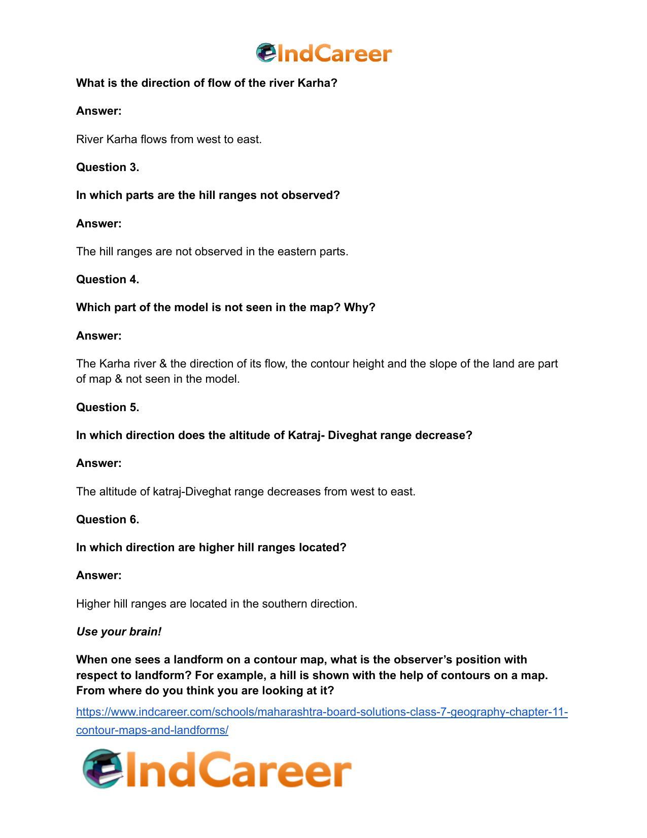 Maharashtra Board Solutions Class 7-Geography: Chapter 11- Contour Maps and Landforms - Page 13