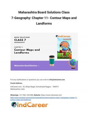 Maharashtra Board Solutions Class 7-Geography: Chapter 11- Contour Maps and Landforms