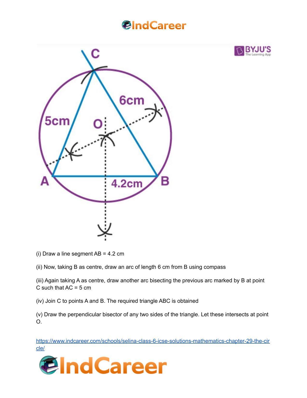 Selina Class 6 ICSE Solutions Mathematics : Chapter 29- The Circle - Page 12