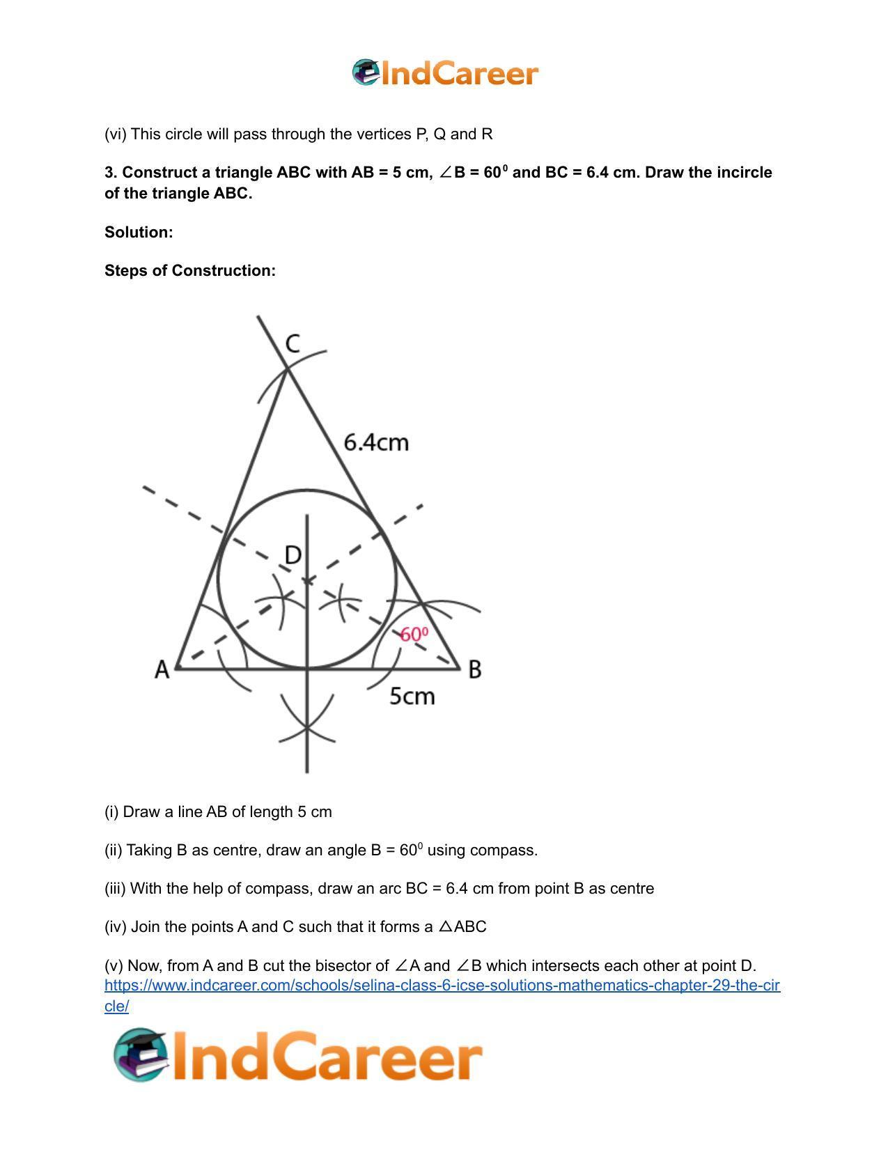 Selina Class 6 ICSE Solutions Mathematics : Chapter 29- The Circle - Page 14