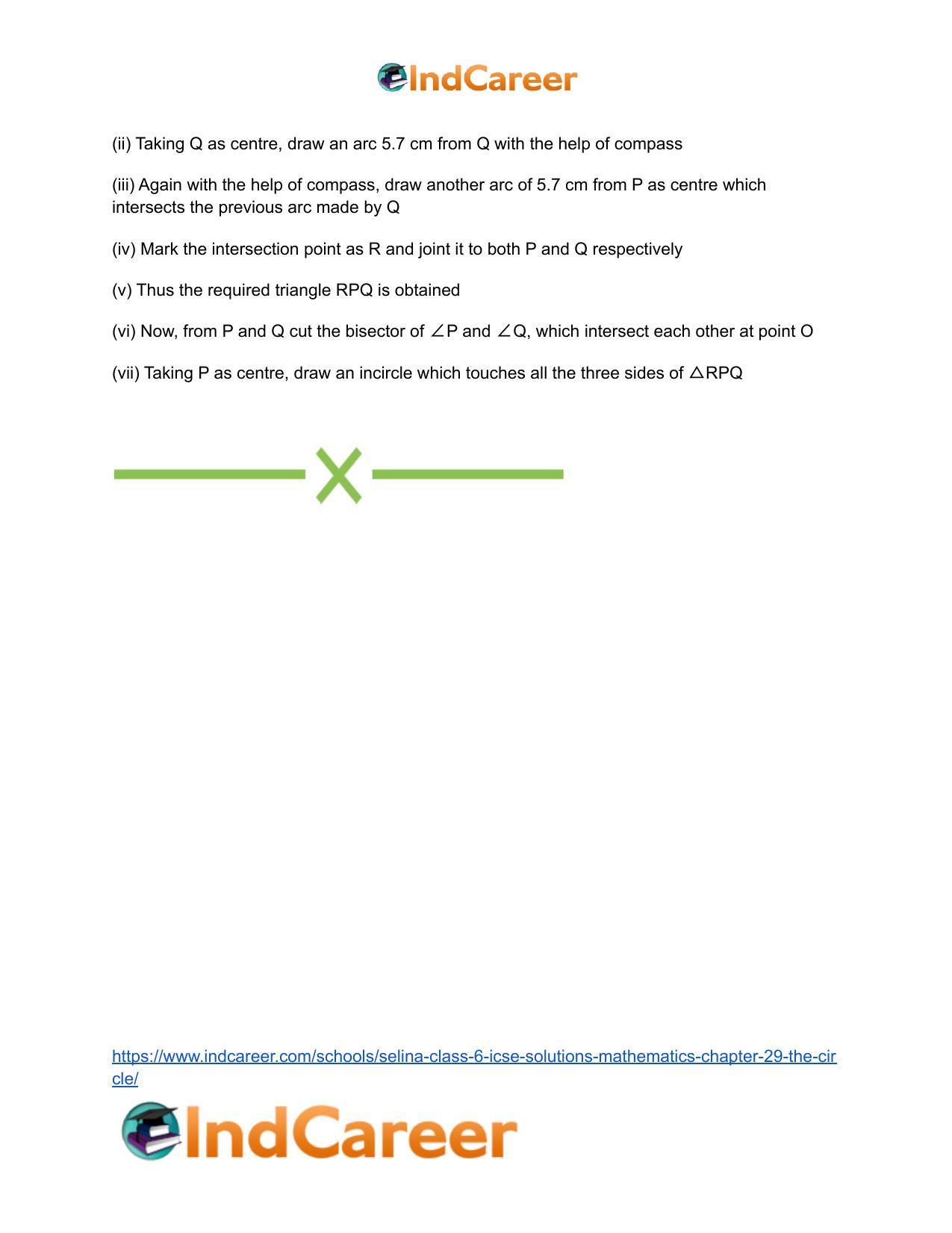 Selina Class 6 ICSE Solutions Mathematics : Chapter 29- The Circle - Page 17