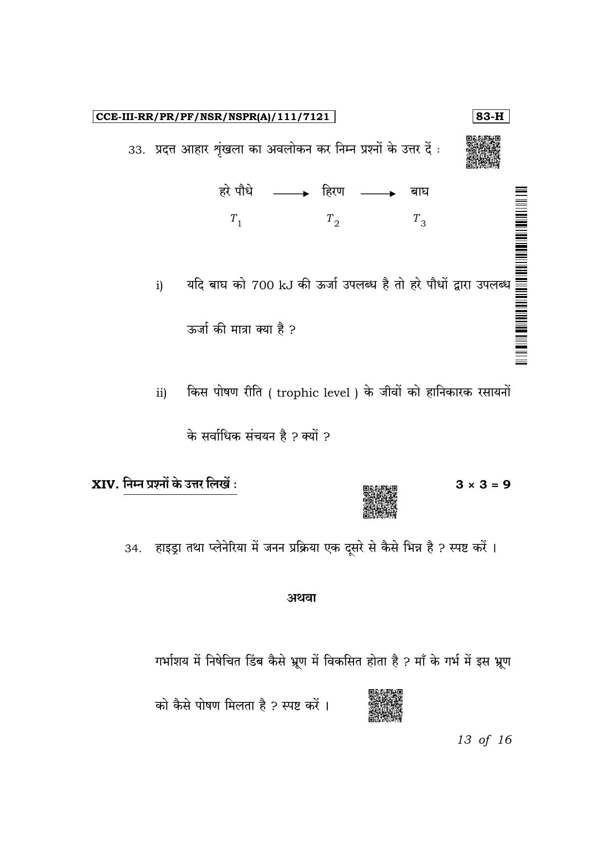 Karnataka SSLC Science (Hindi Medium) Exam 3 Question Paper 2024 (A Version) - Page 13