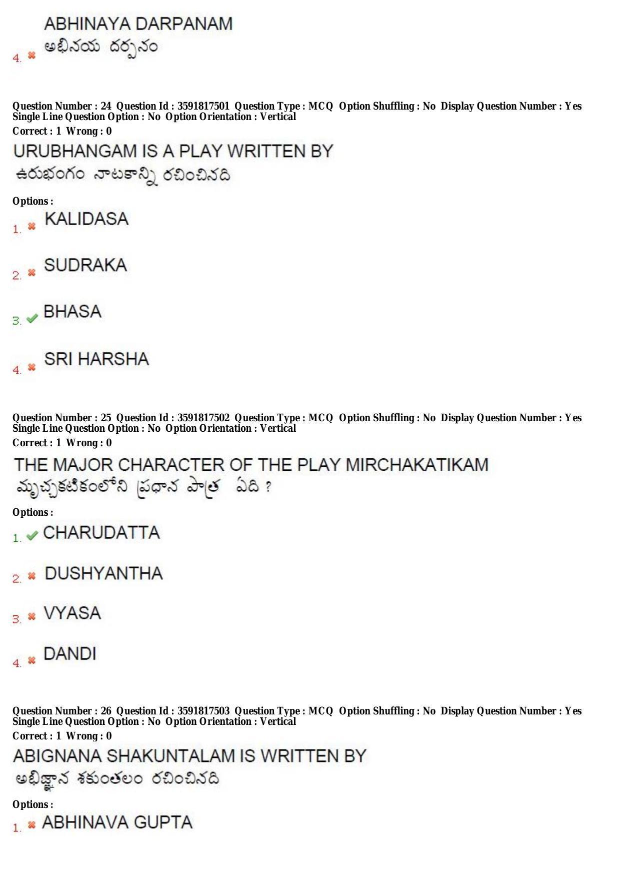 TS CPGET 2018 M.A. Theatre Arts (Shift 3) Question Paper with Answer Key - Page 11
