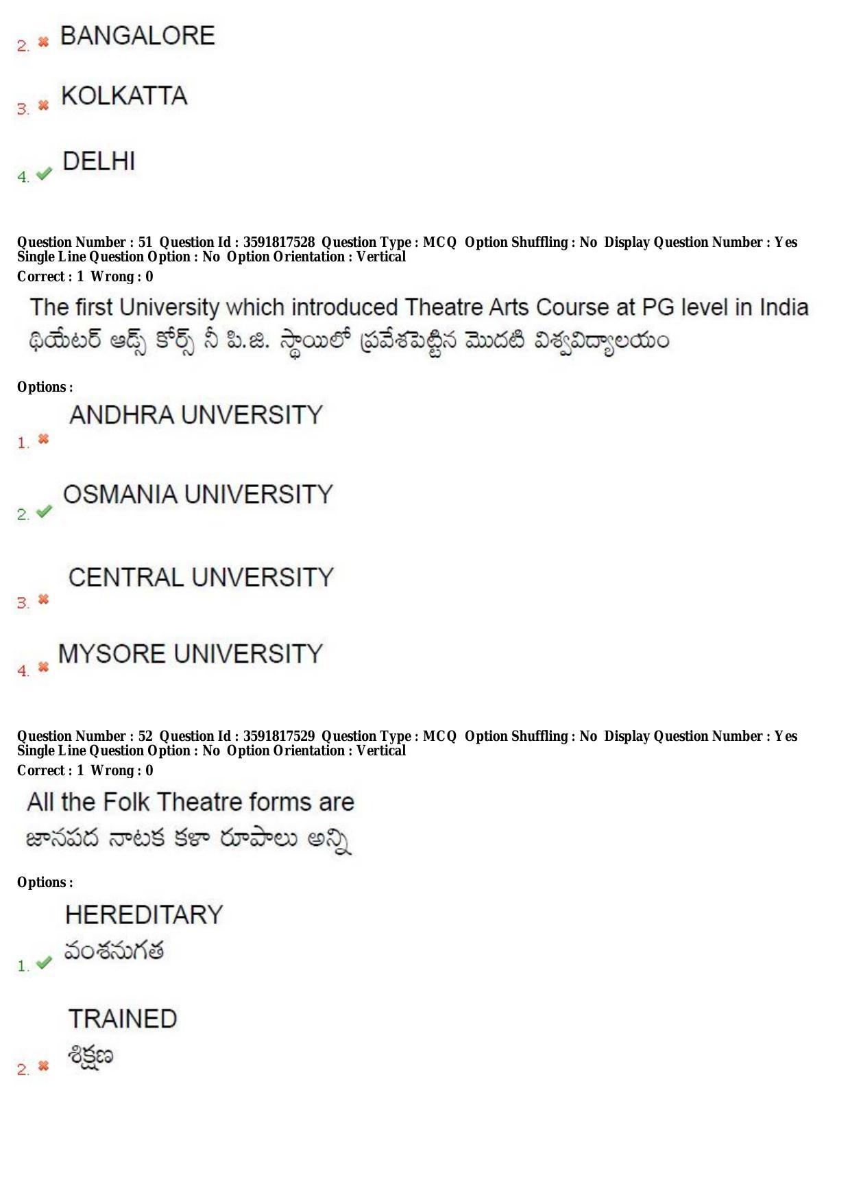 TS CPGET 2018 M.A. Theatre Arts (Shift 3) Question Paper with Answer Key - Page 22