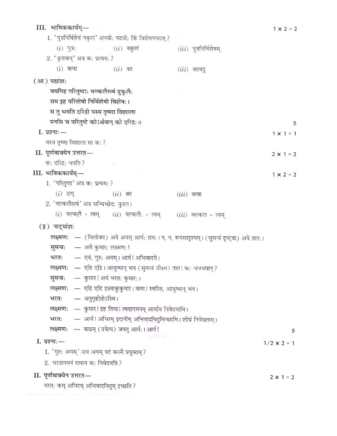 CBSE Worksheets for Class 9 Sanskrit Assignment 13 - Page 6