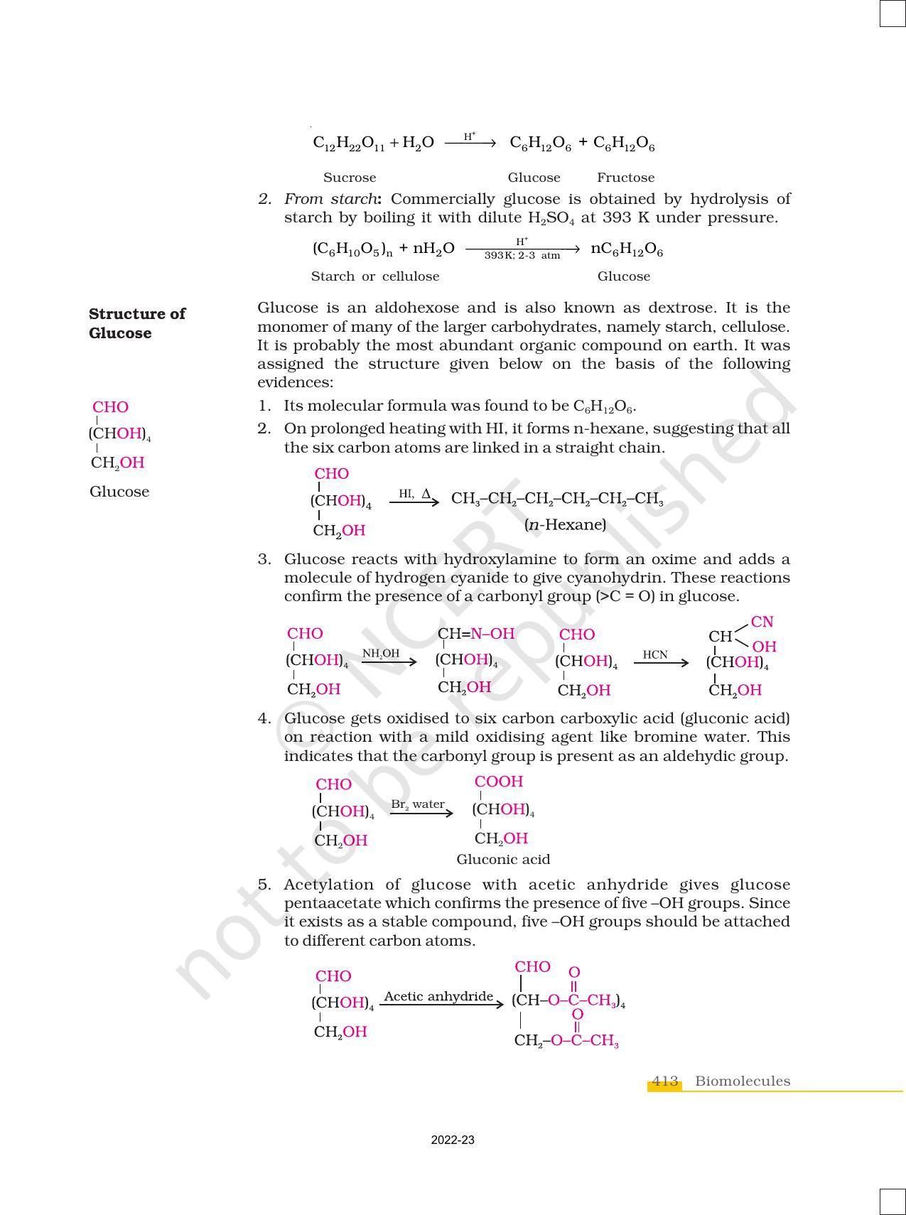 NCERT Book for Class 12 Chemistry Chapter 14 Biomolecules - Page 3