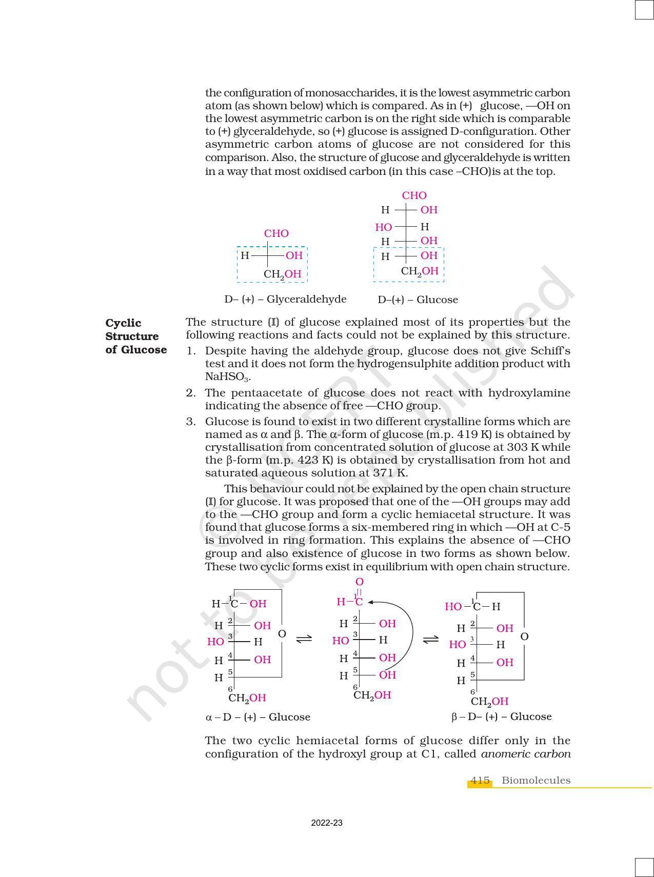 NCERT Book for Class 12 Chemistry Chapter 14 Biomolecules - Page 5