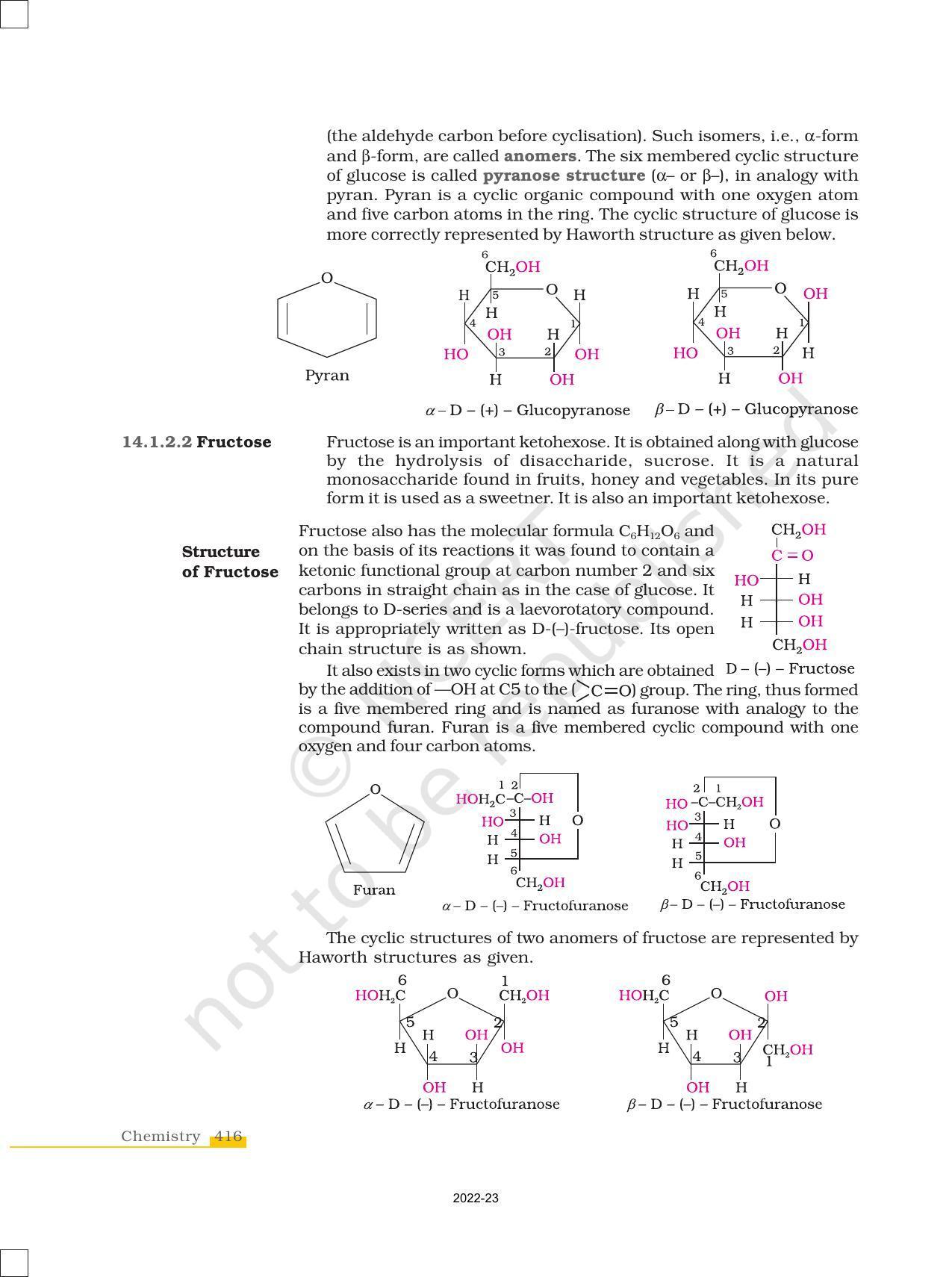 NCERT Book for Class 12 Chemistry Chapter 14 Biomolecules - Page 6
