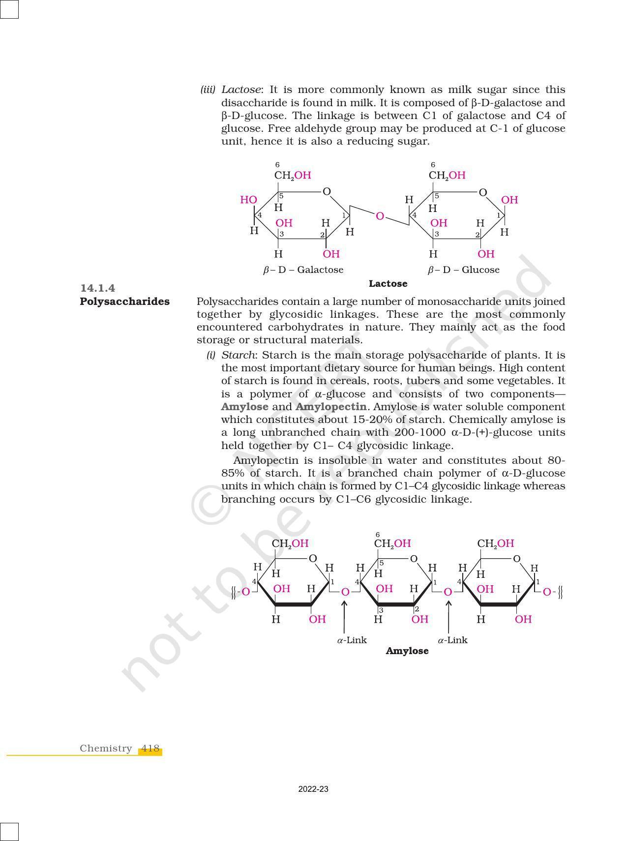 NCERT Book for Class 12 Chemistry Chapter 14 Biomolecules - Page 8
