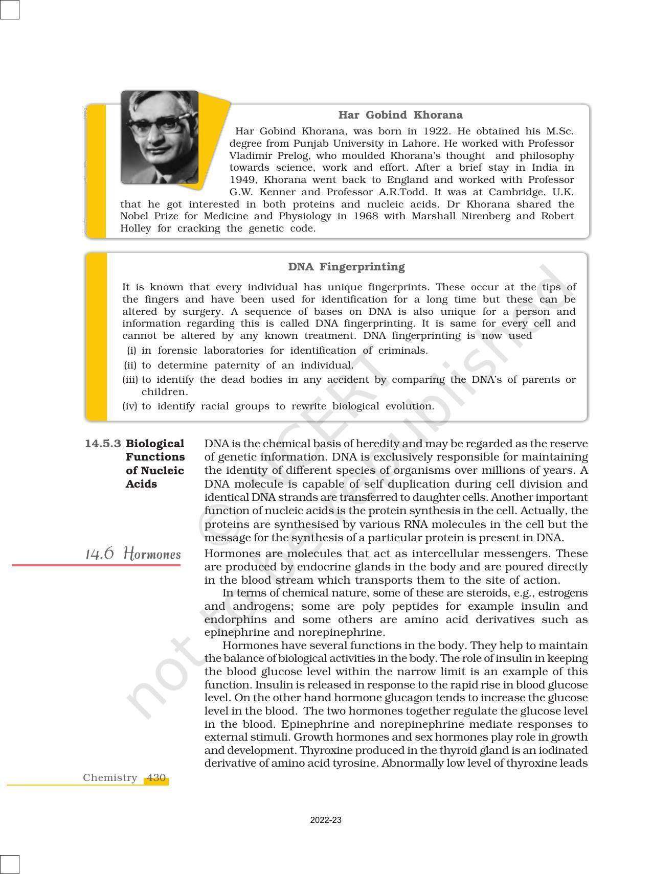NCERT Book for Class 12 Chemistry Chapter 14 Biomolecules - Page 20