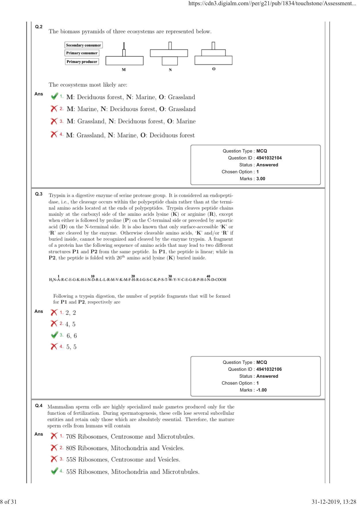 NEST 2019 Question Paper - Page 8