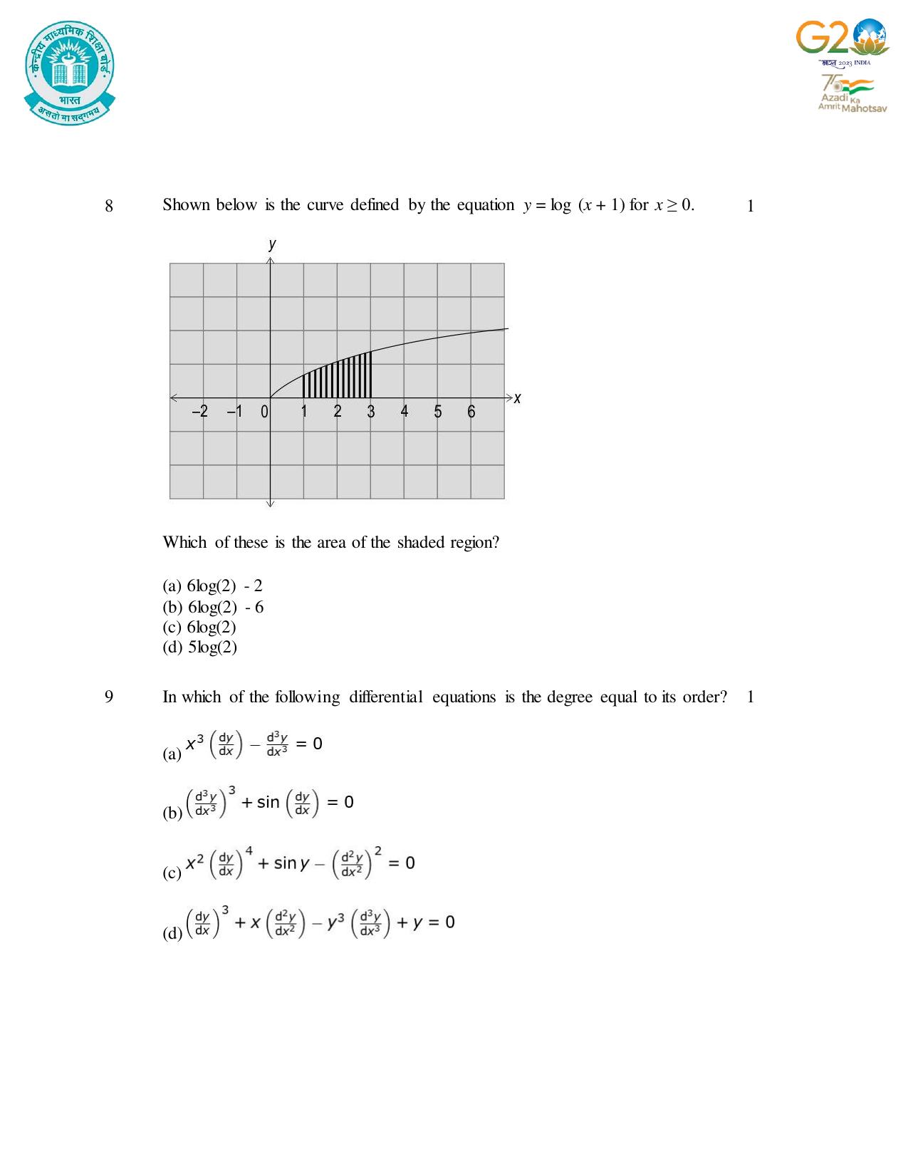 CBSE Class 12 Mathematics SET 1 Practice Questions 2023-24  - Page 4