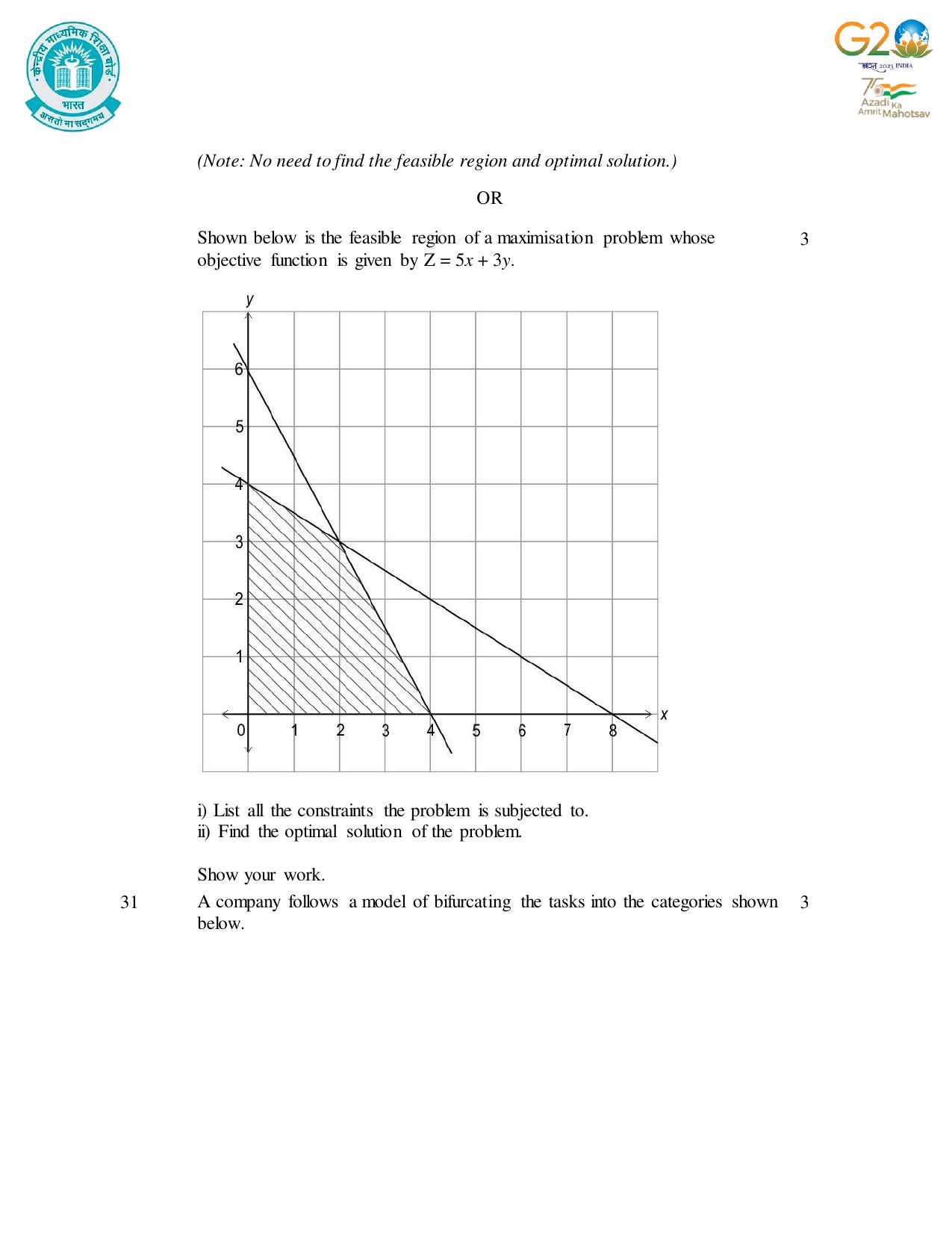 CBSE Class 12 Mathematics SET 1 Practice Questions 2023-24  - Page 13