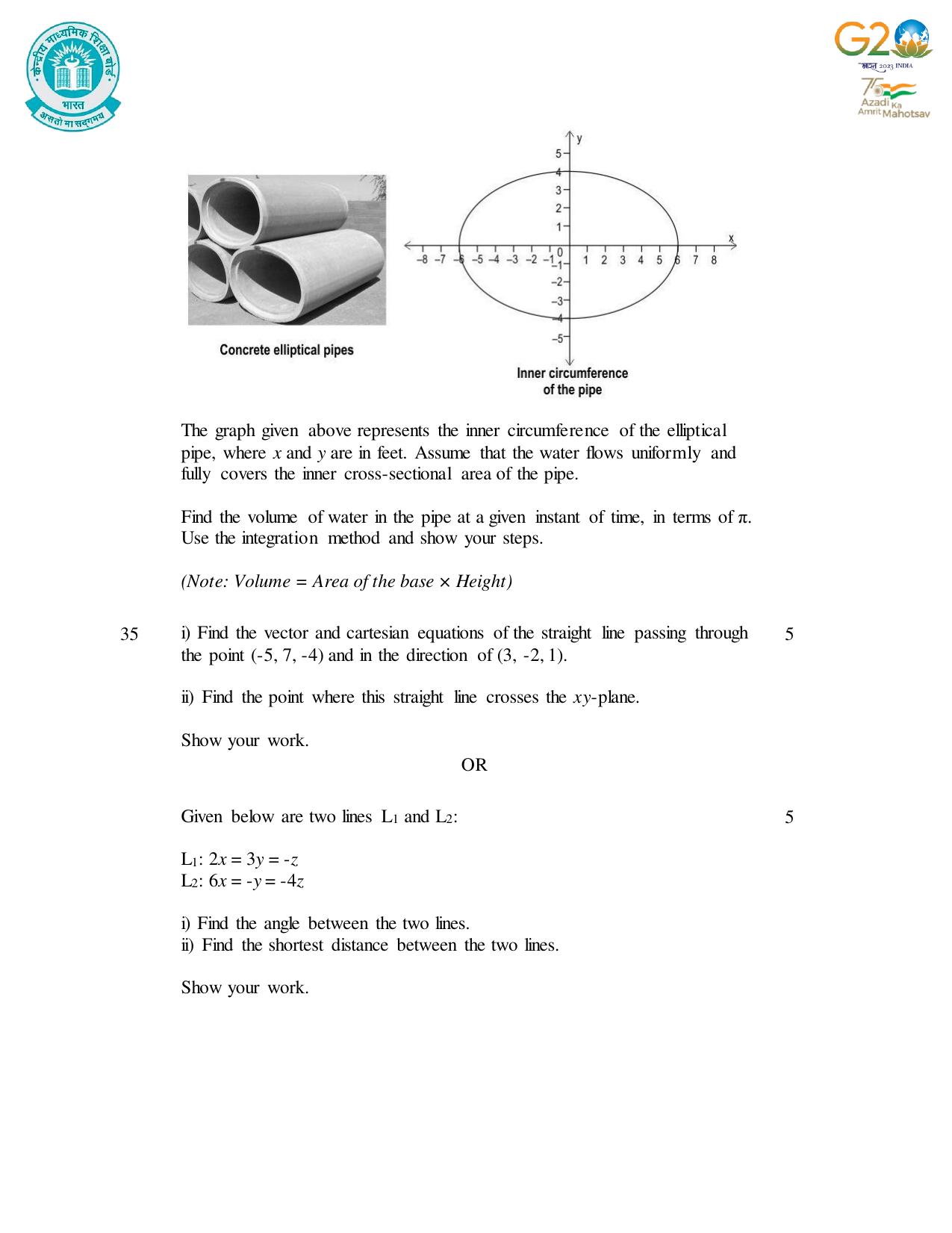 CBSE Class 12 Mathematics SET 1 Practice Questions 2023-24  - Page 16