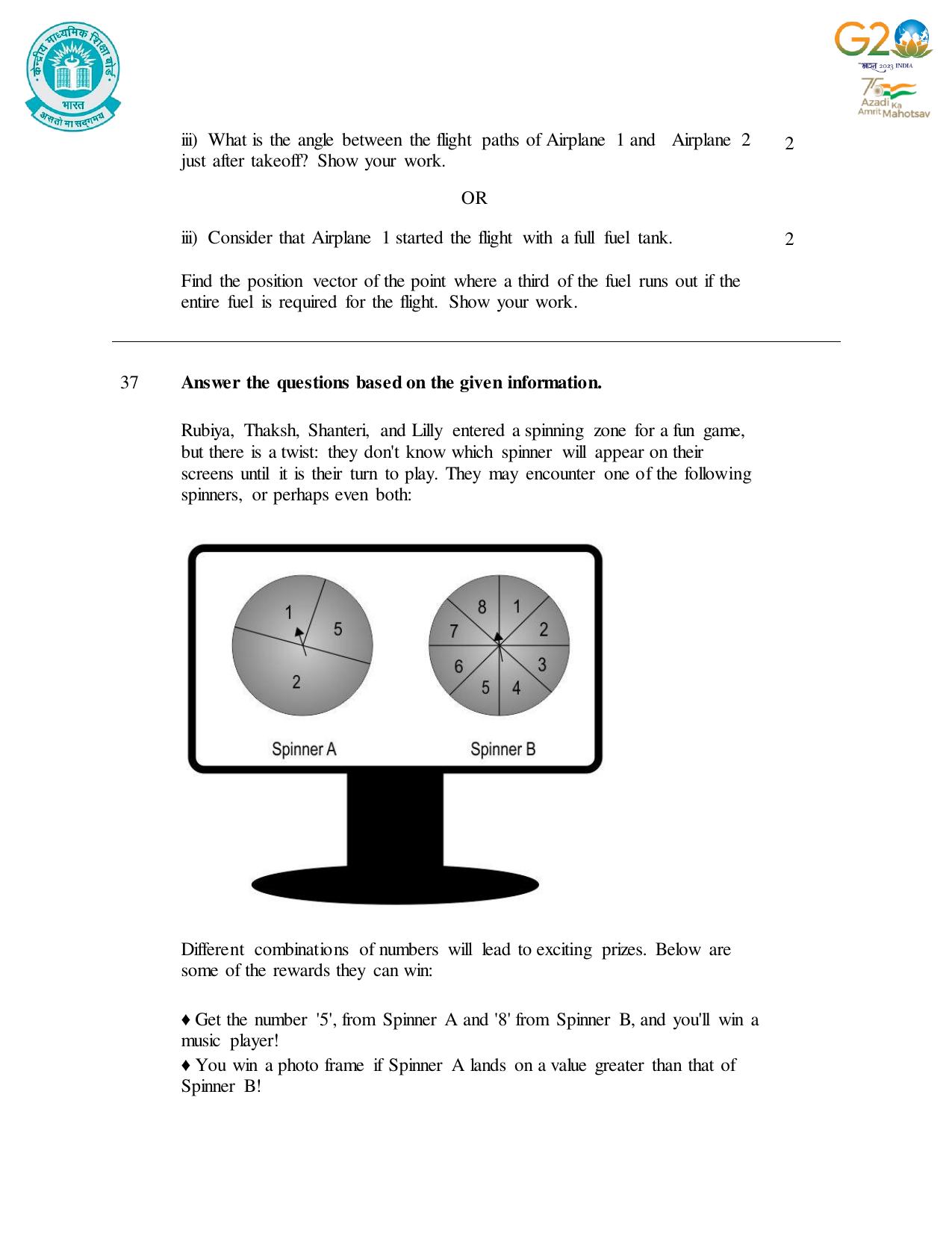 CBSE Class 12 Mathematics SET 1 Practice Questions 2023-24  - Page 18