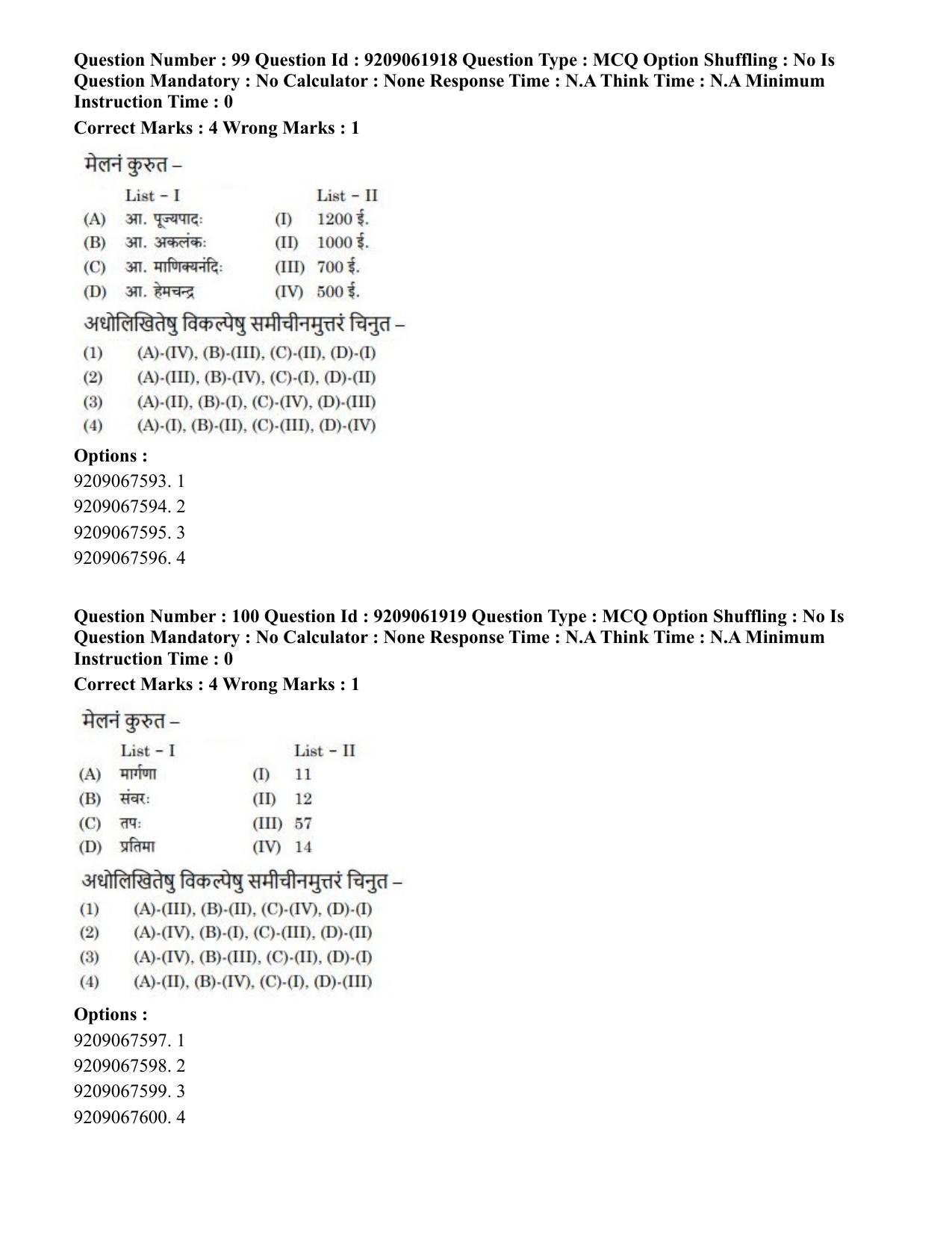 CUET PG 2023: ACQP10 – Jain Darshan (BHU) (Hindi)-Shift-2 (06-06-2023) Question Paper - Page 147