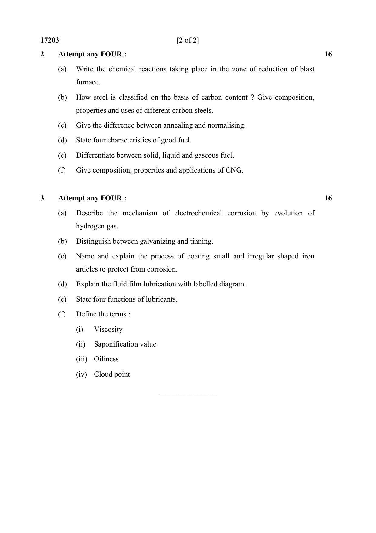MSBTE Summer Question Paper 2019 - Applied Chemistry - Page 2